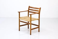 Teak & Paper Cord Armchair by Poul Volther, Denmark, 1950s