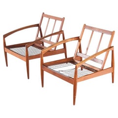 Teak Paper Knife Armchair, Model 121 by Kai Kristiansen for Magnus Olesen