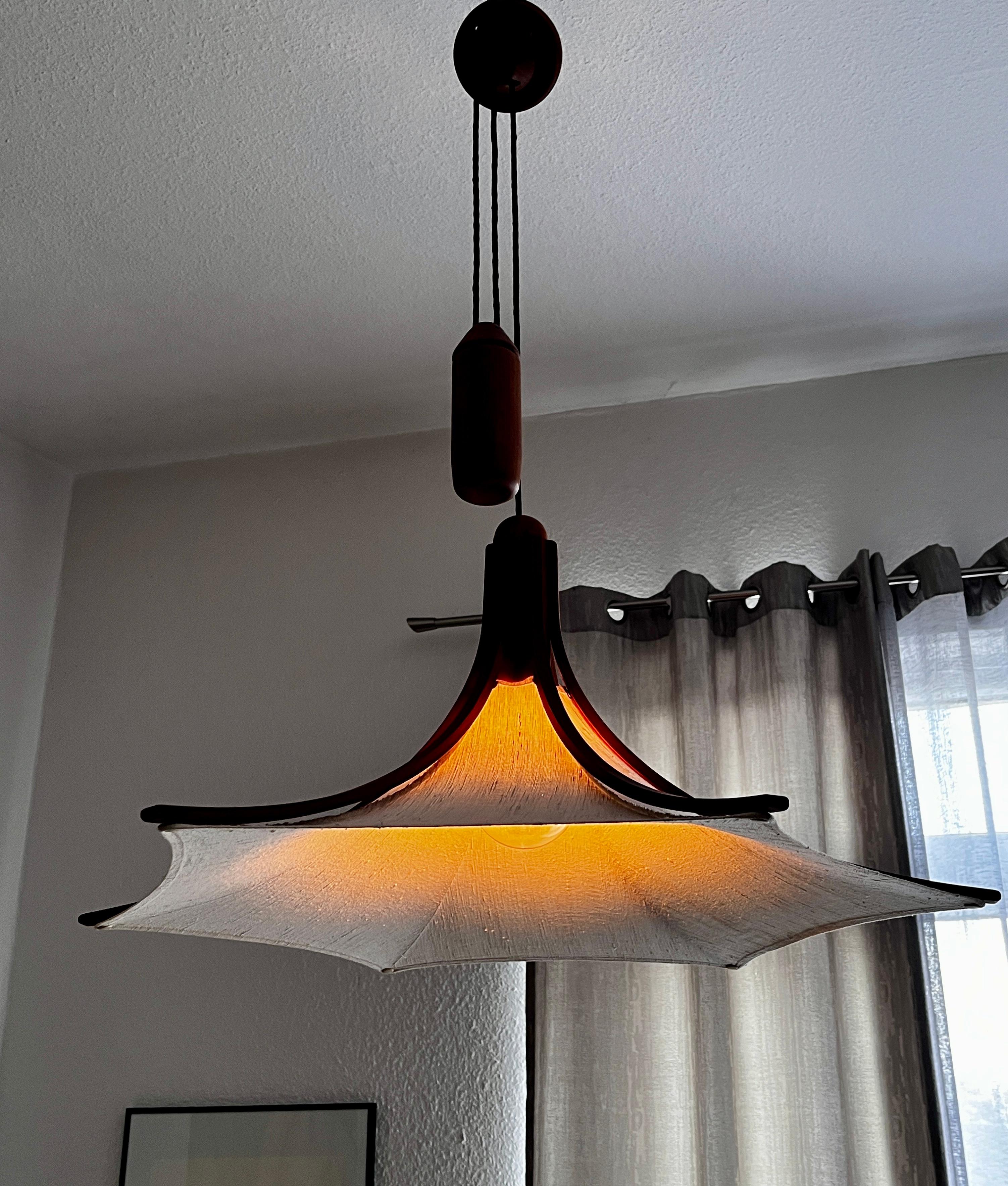 Lámpara colgante de teca by Domus en venta 3