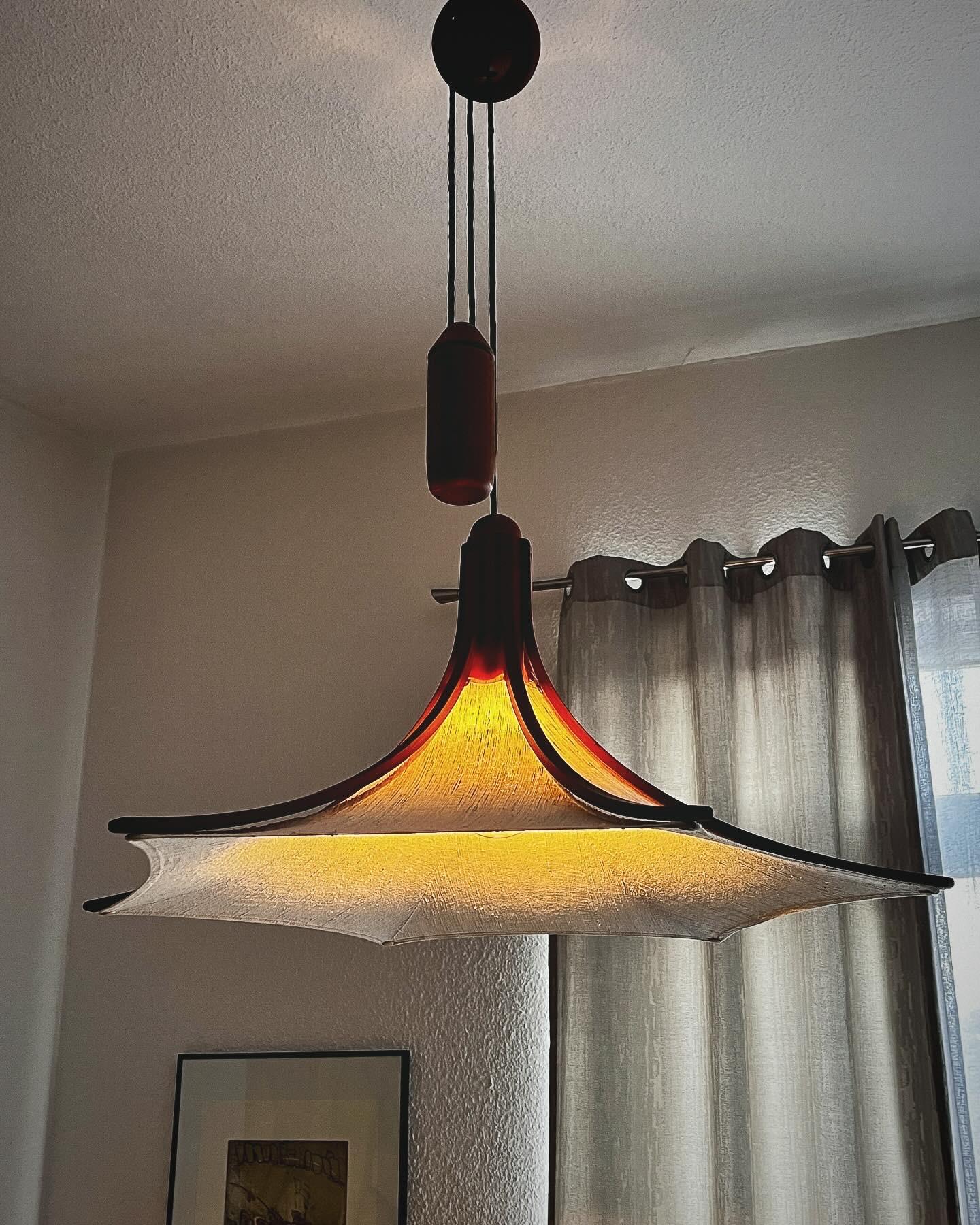 Lámpara colgante de teca by Domus en venta 7