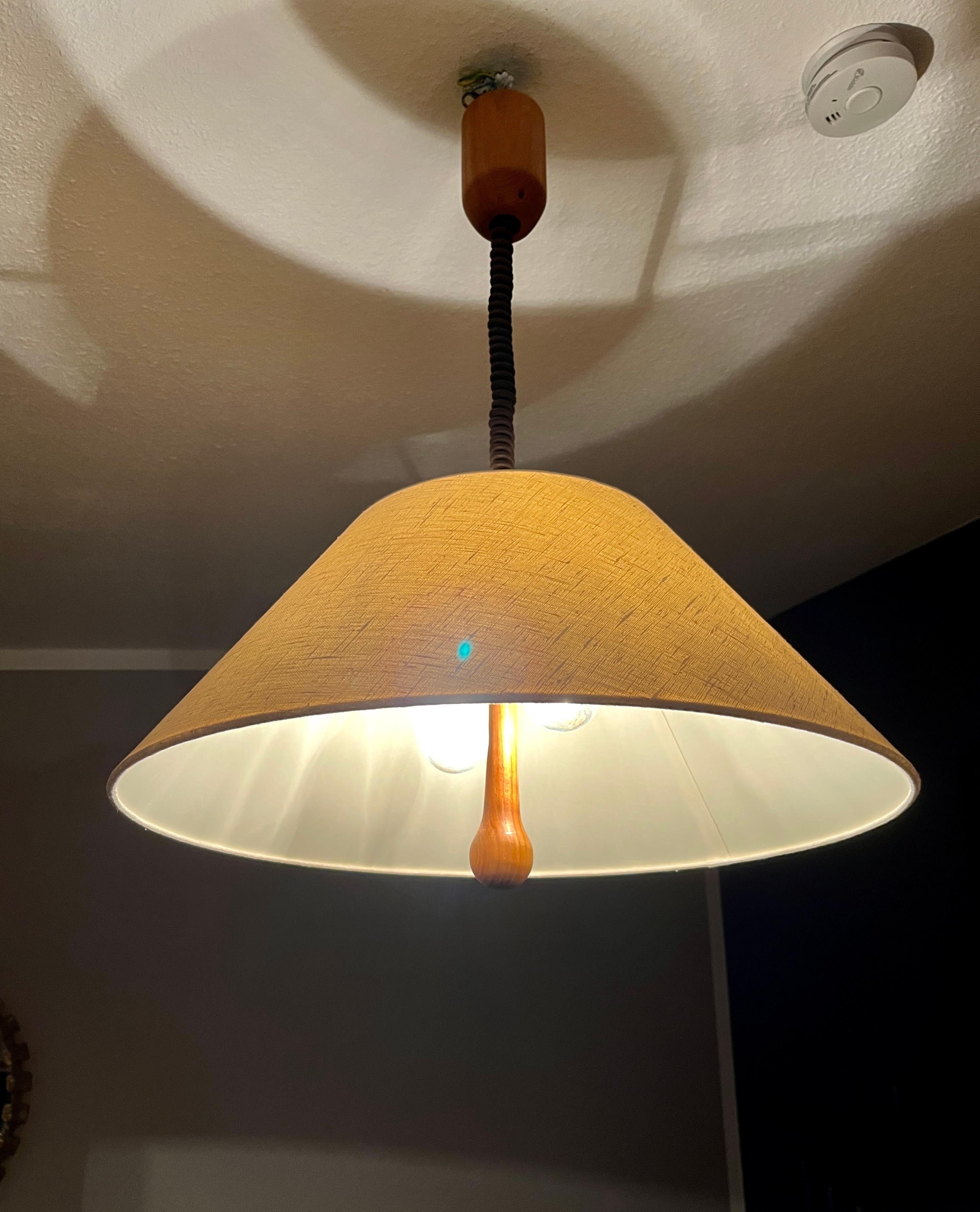 Mid-Century Modern Teak Pendant lamp by Domus For Sale