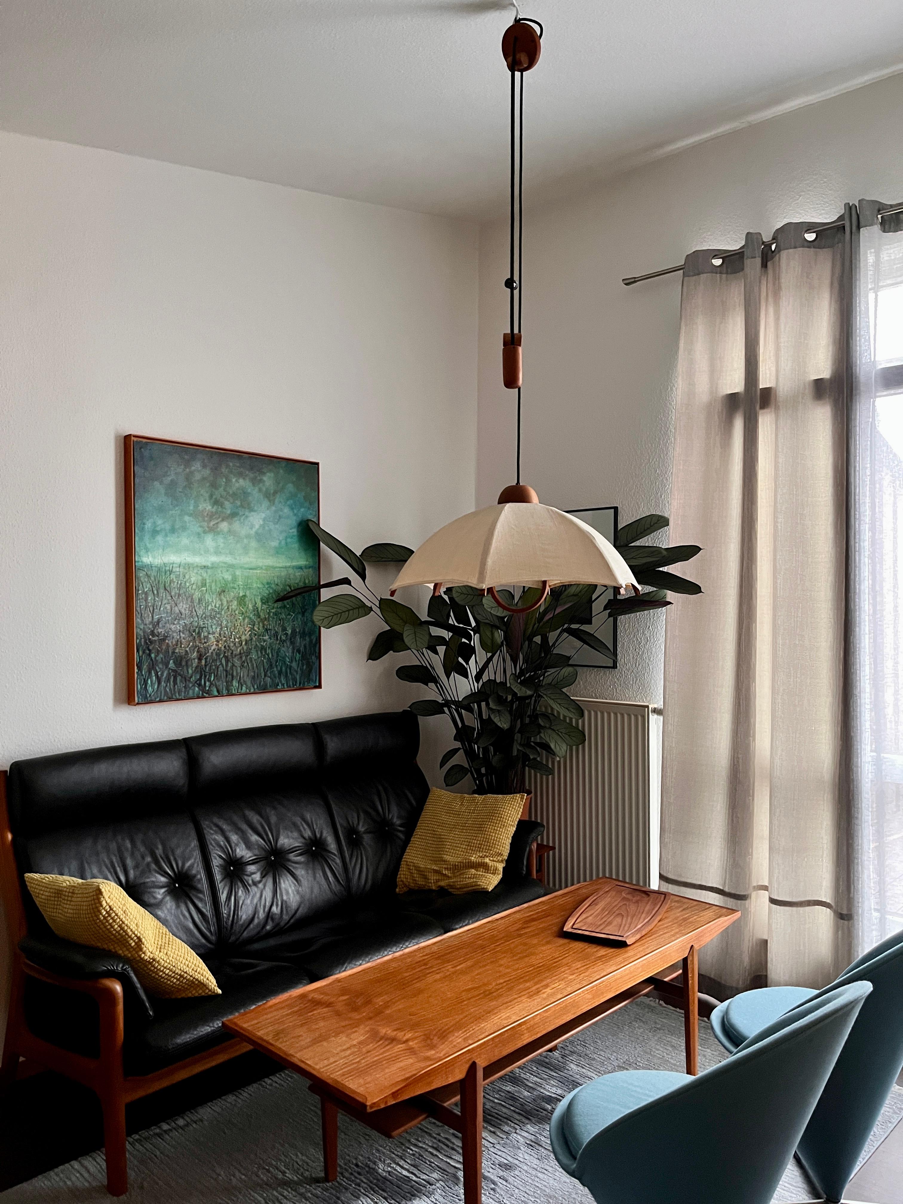 Lámpara colgante de teca by Domus en Bueno estado para la venta en Hannover, DE