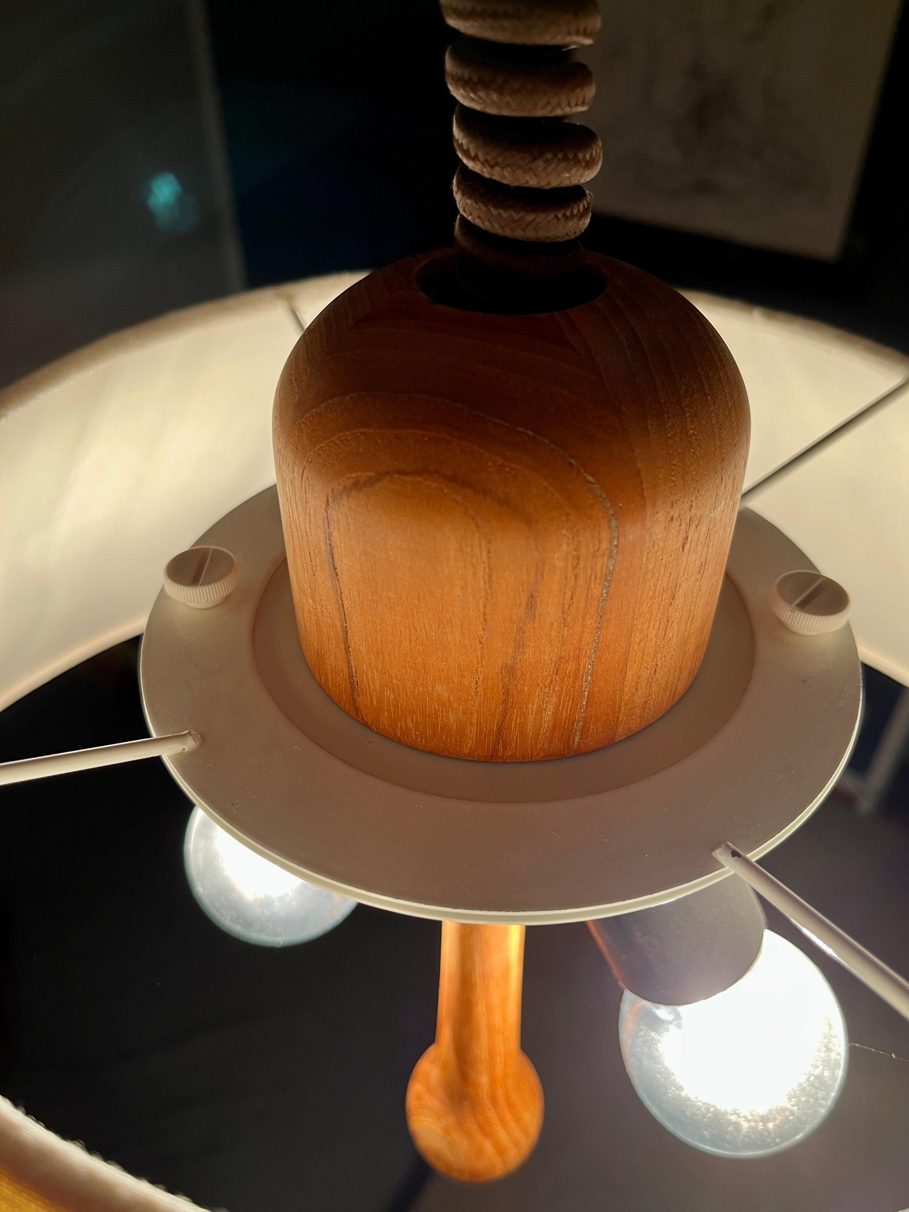 Teak Pendant lamp by Domus In Good Condition For Sale In Hannover, DE