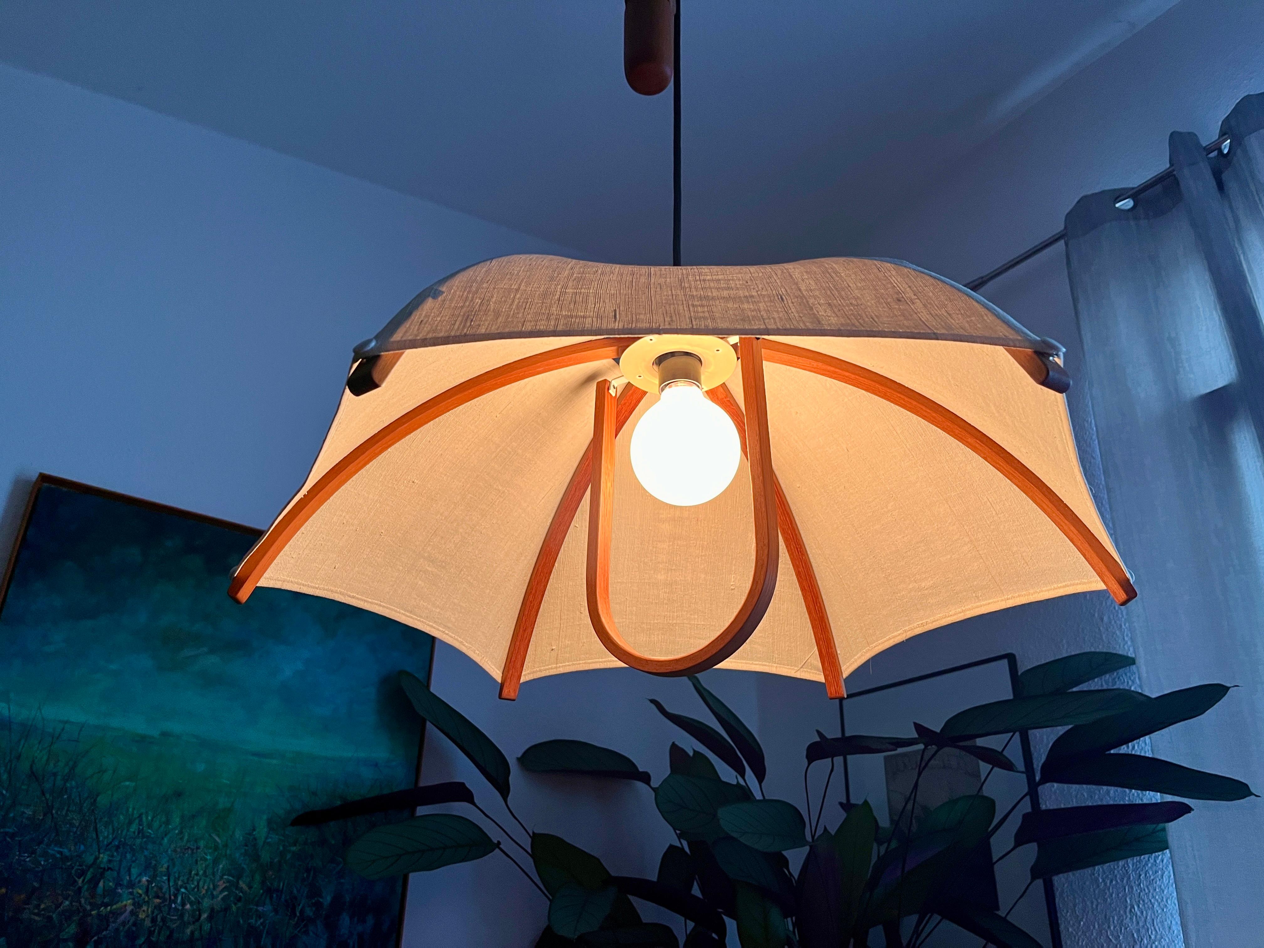 Lámpara colgante de teca by Domus en venta 1