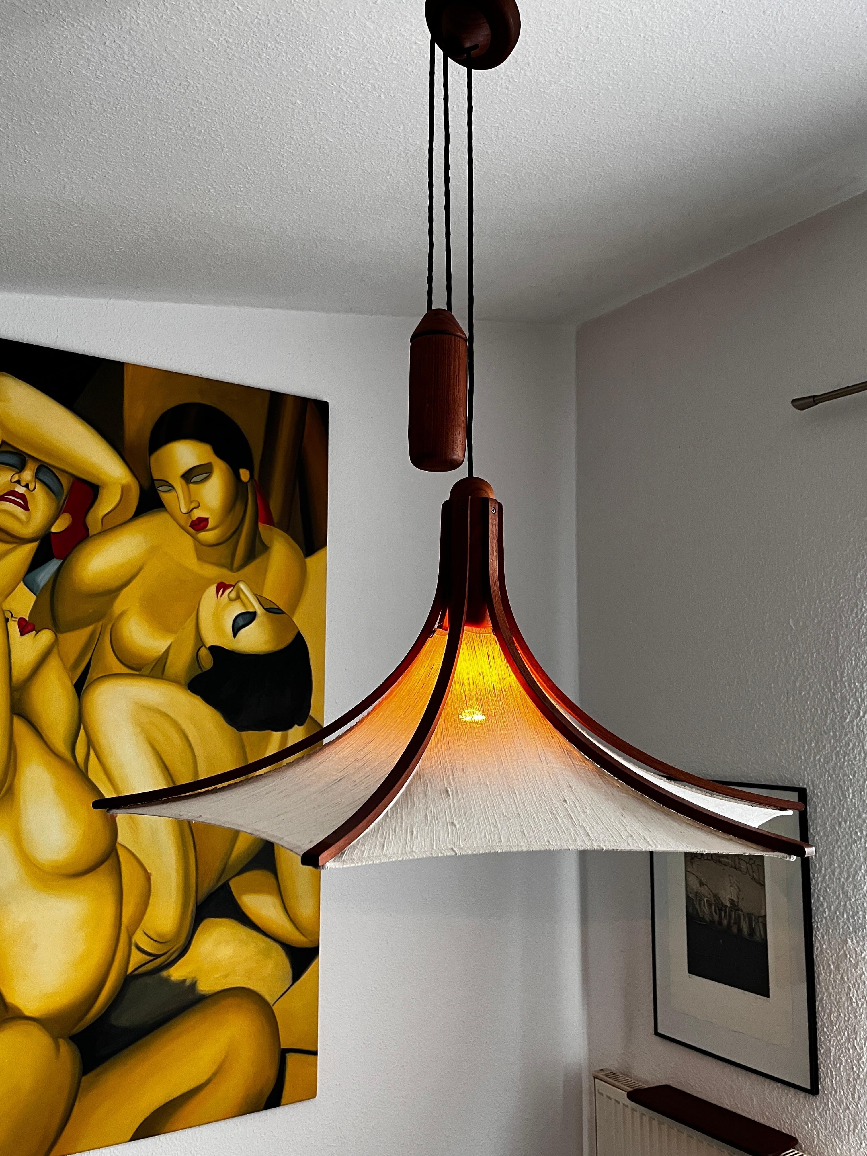 Lámpara colgante de teca by Domus en venta 2