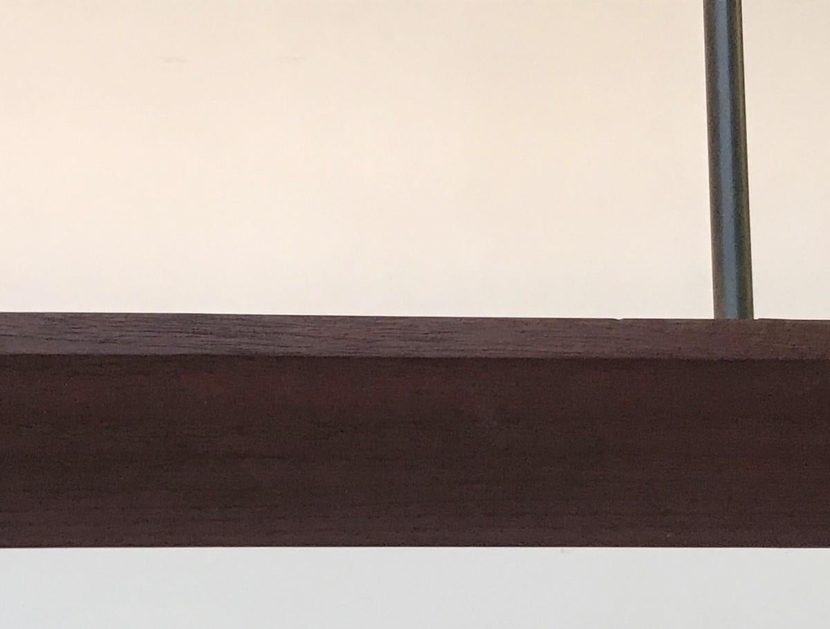 Mid-Century Modern teak pendant light attr. to De Coene - 4 available For Sale
