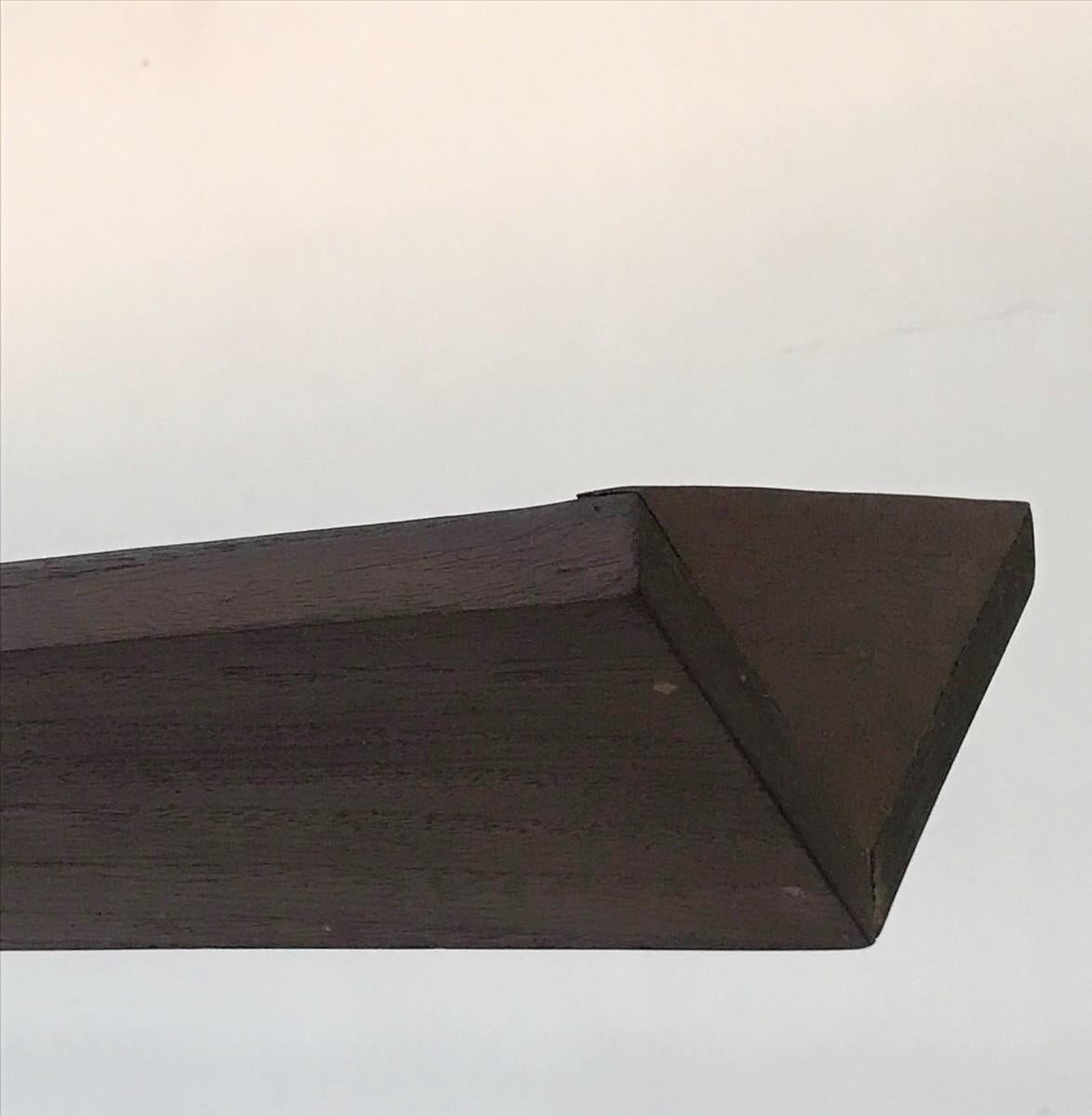 European teak pendant light attr. to De Coene - 4 available  For Sale