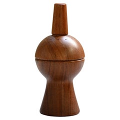 Teak pepper & salt pot "Sphere" 855, Jens H. Quistgaard, Dansk, Denmark, 1960's