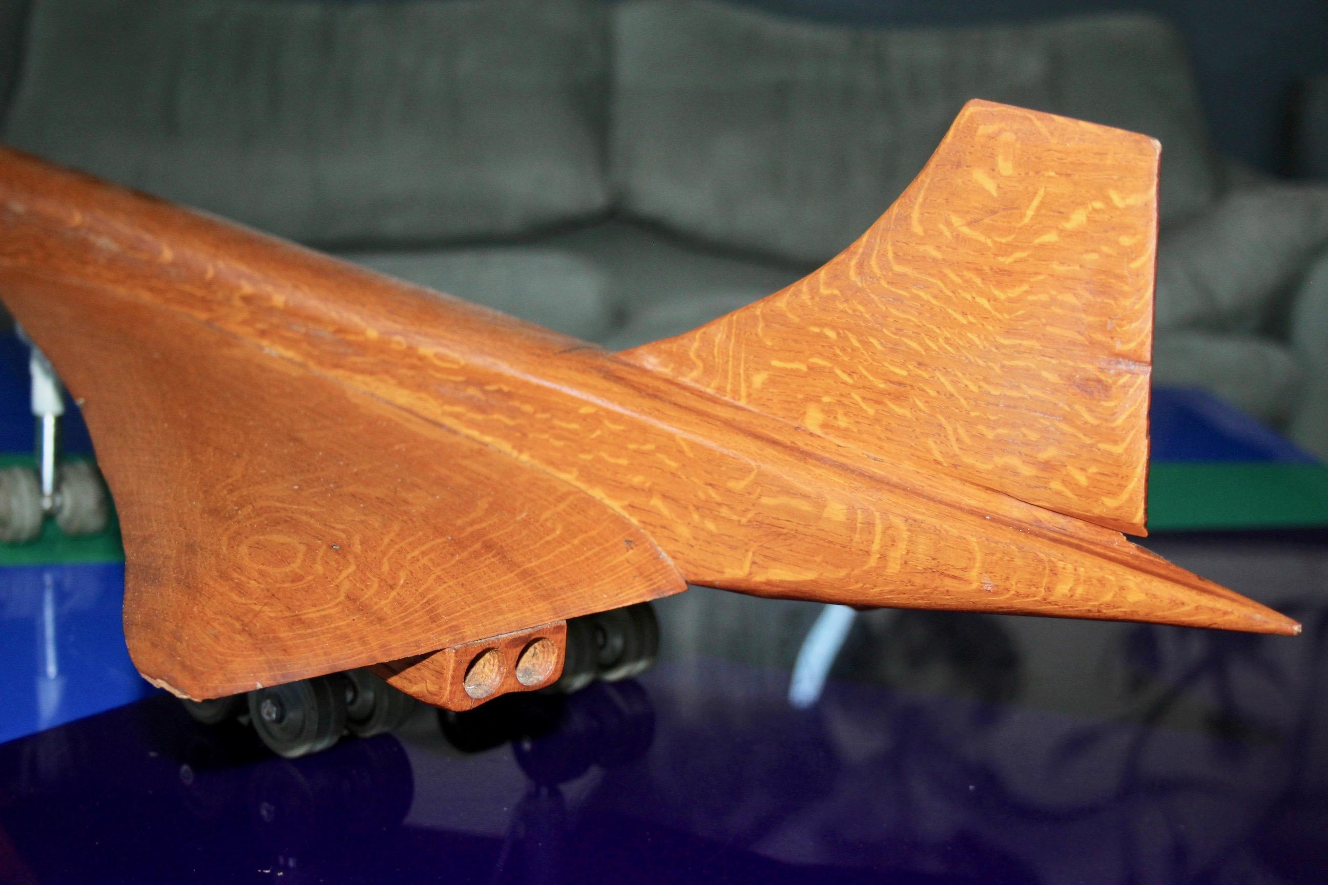 Teak teak plane representing the Concorde For Sale