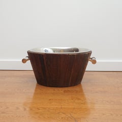Teak Planters with Metal Inserts
