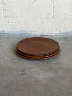 Teak Plates Set of 4 Danish Mid-Century Modern Vintage