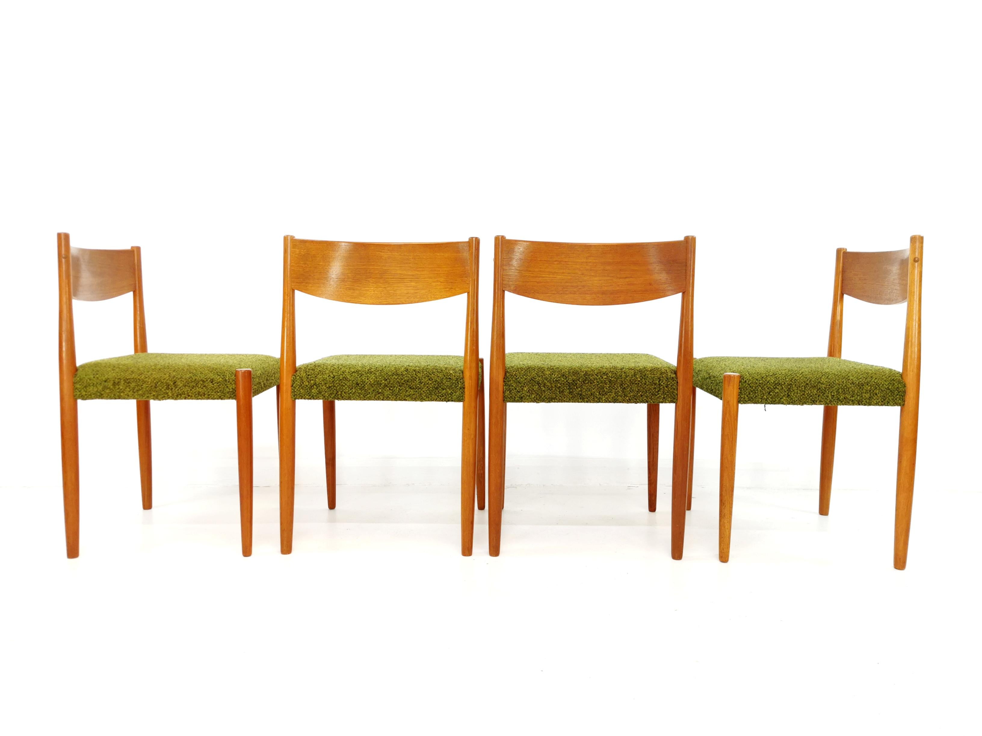 Upholstery Teak Poul M Volther Danish Dining Chairs by Frem Rojle