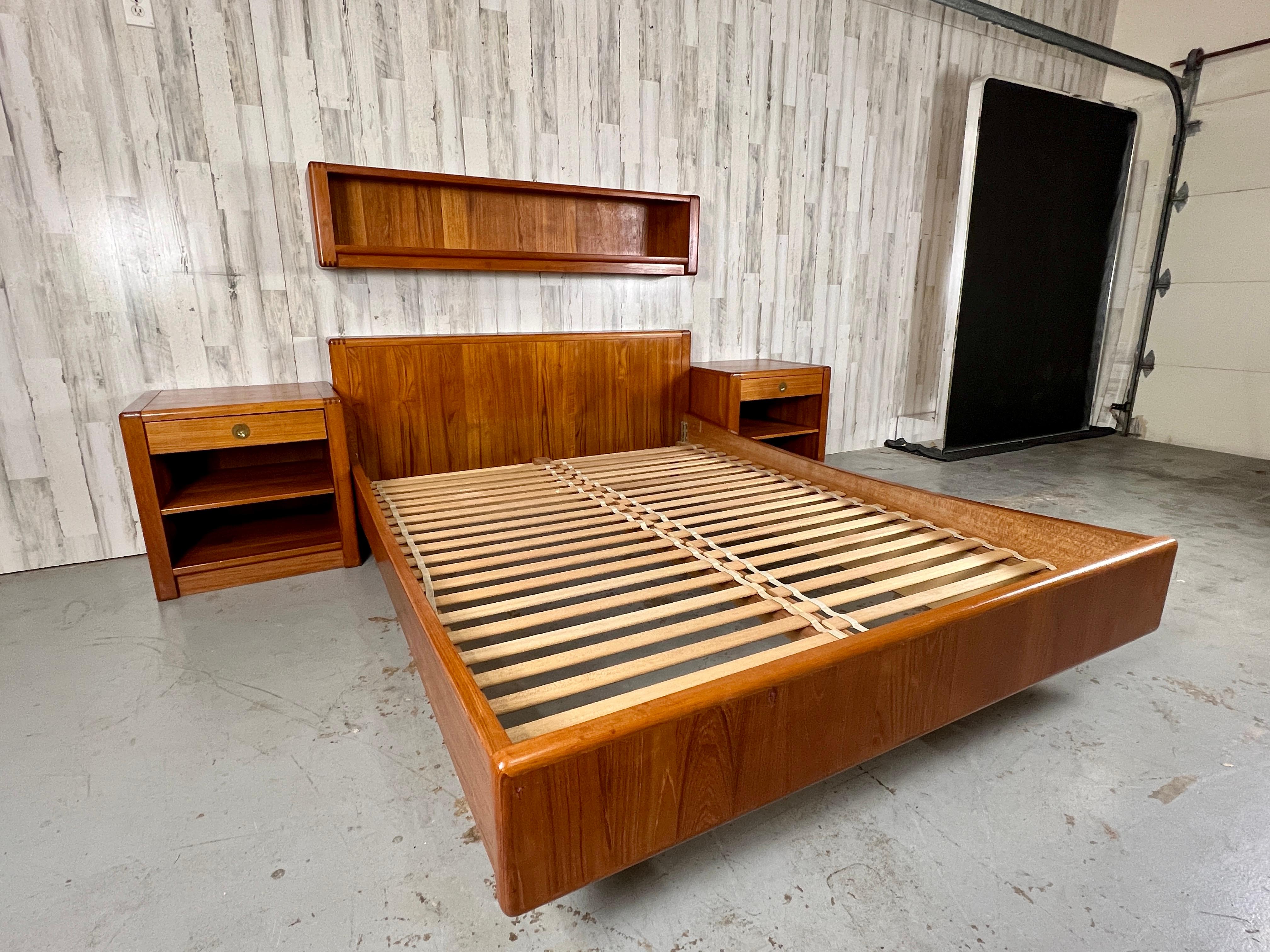 floating bed frame queen