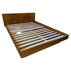 Teak Queen Sized Headboard and Box Frame, Canada