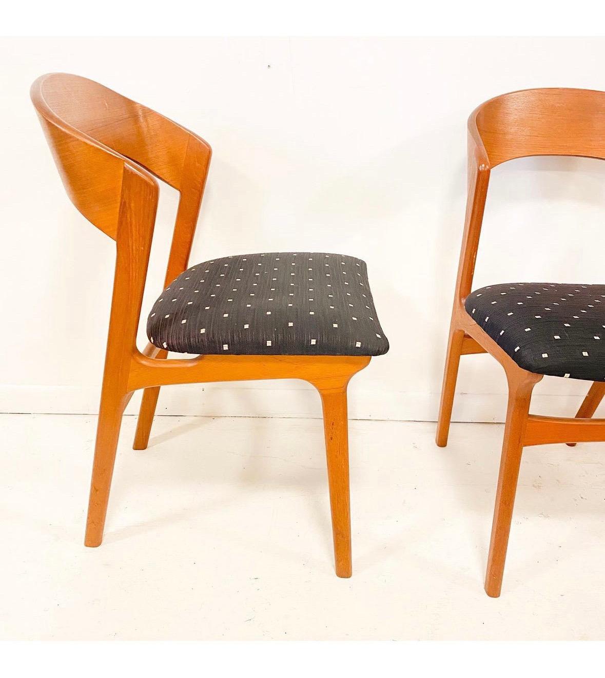 Mid-Century Modern Teak Randers Mobelfabrik Dining Chairs Set of 6 For Sale