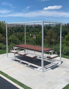 Teak Rectangle 8-Seater Swing Table