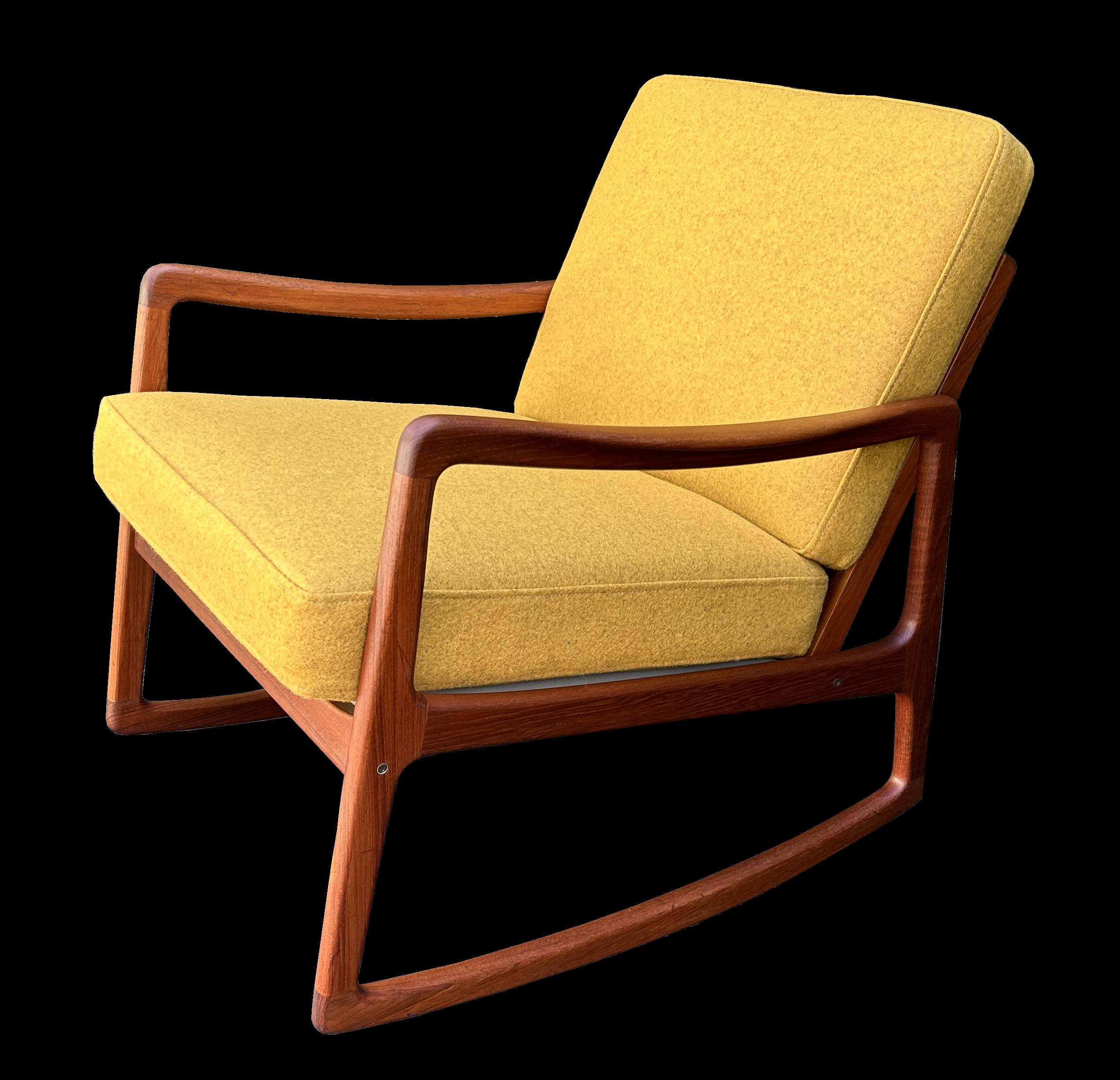 Scandinavian Modern Teak Rocker by Ole Wanscher for France & Son