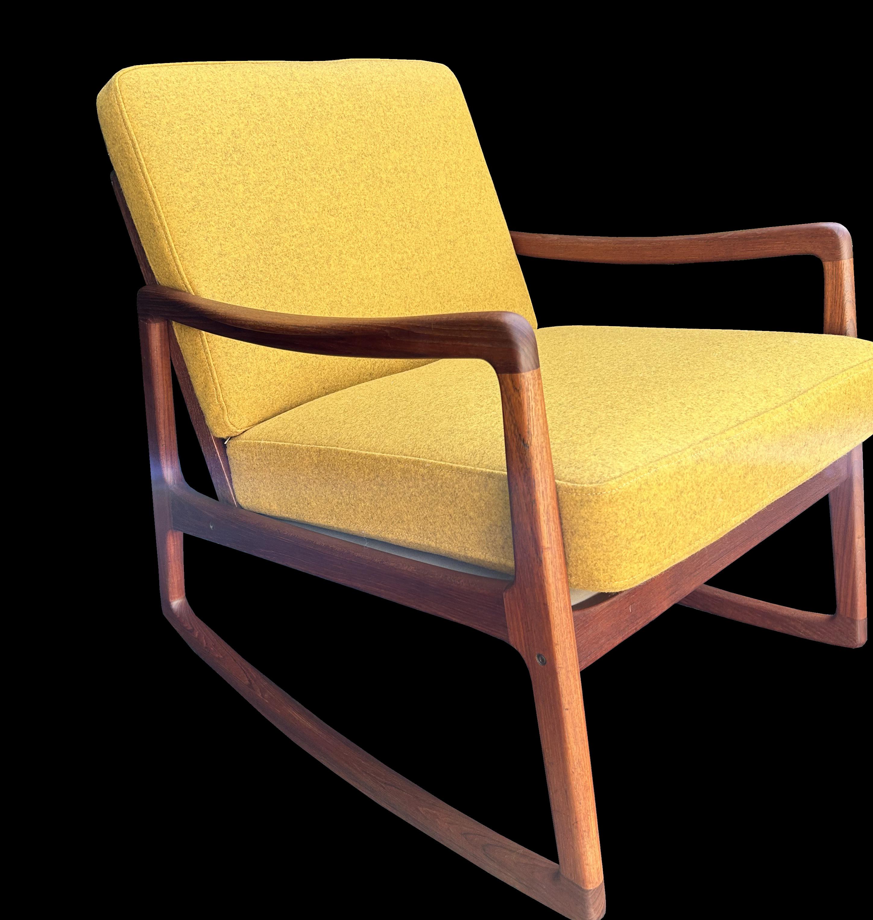 Danish Teak Rocker by Ole Wanscher for France & Son
