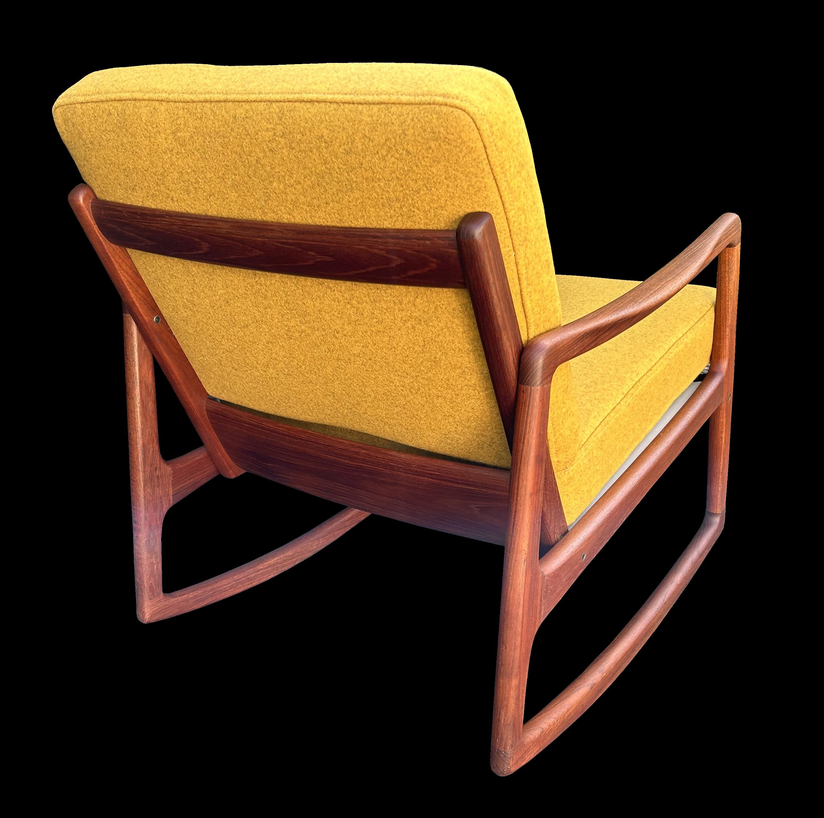 Teak Rocker by Ole Wanscher for France & Son In Excellent Condition In Little Burstead, Essex