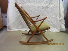 Teak Rocking Chair by Frank Reenskaug for Bramin Mobler Denmark