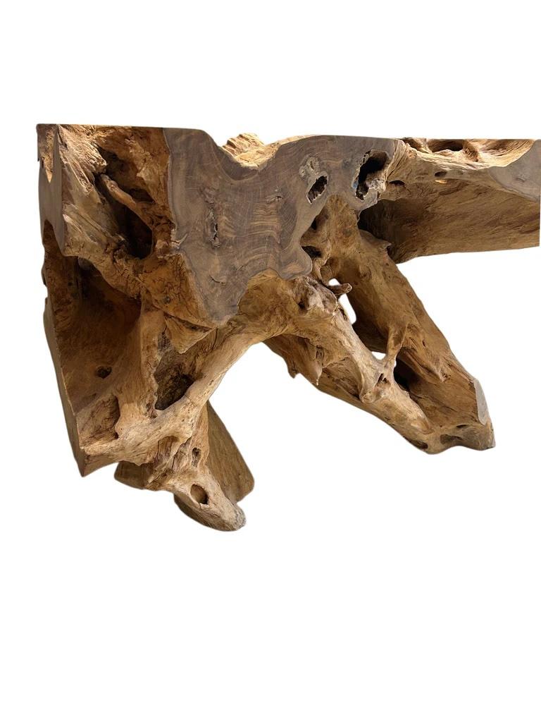 Thailandese Tavolo consolle con radice in teak in vendita
