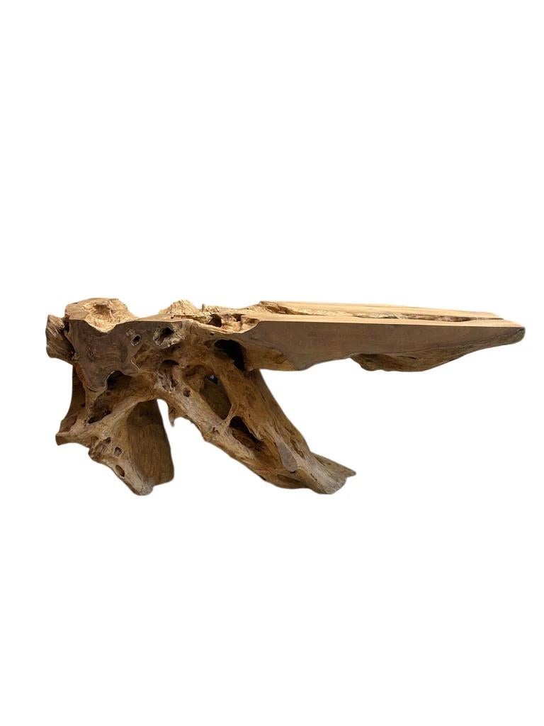Tavolo consolle con radice in teak In condizioni buone in vendita a Los Angeles, CA