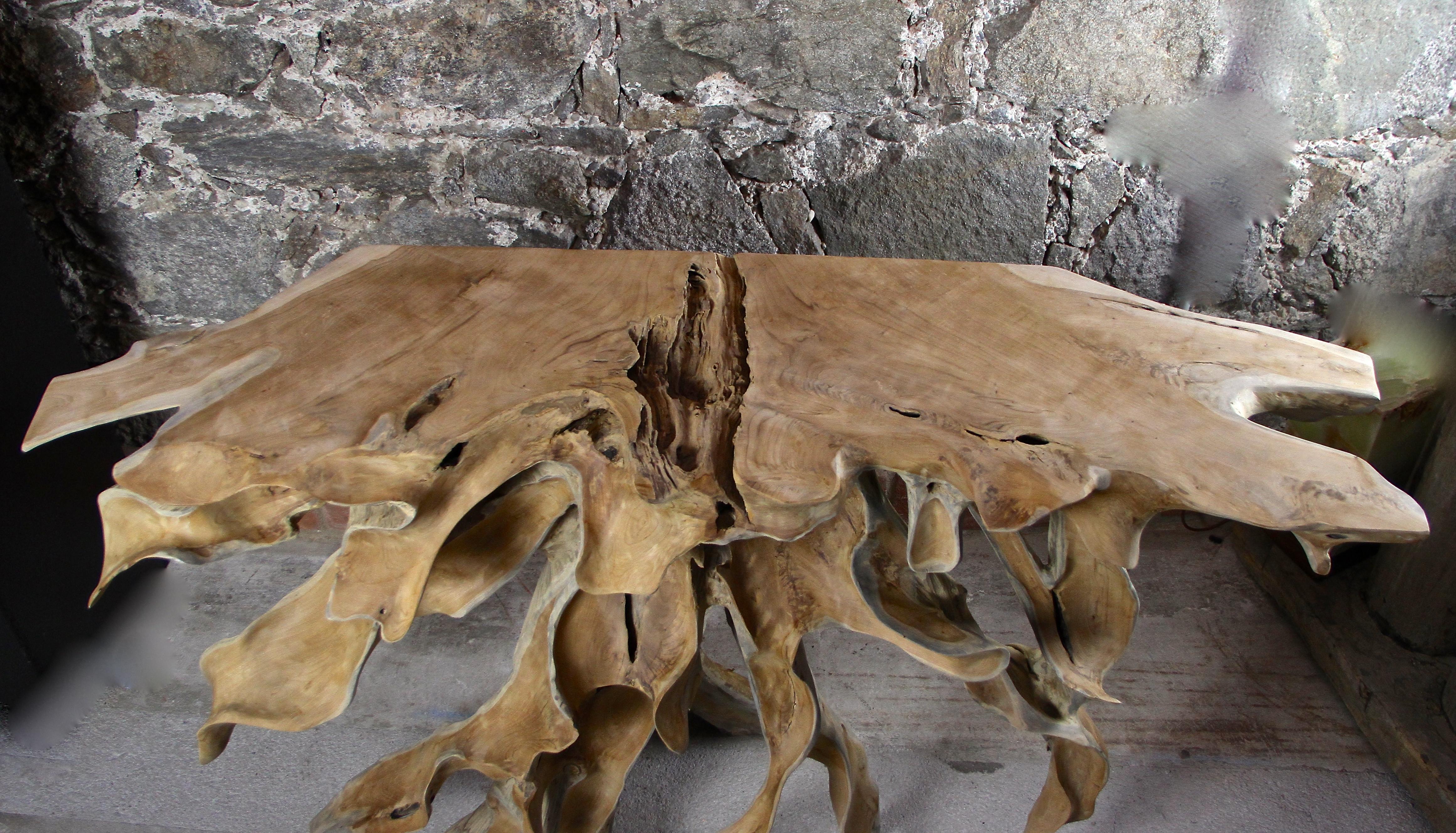 Teak Root Console Table 