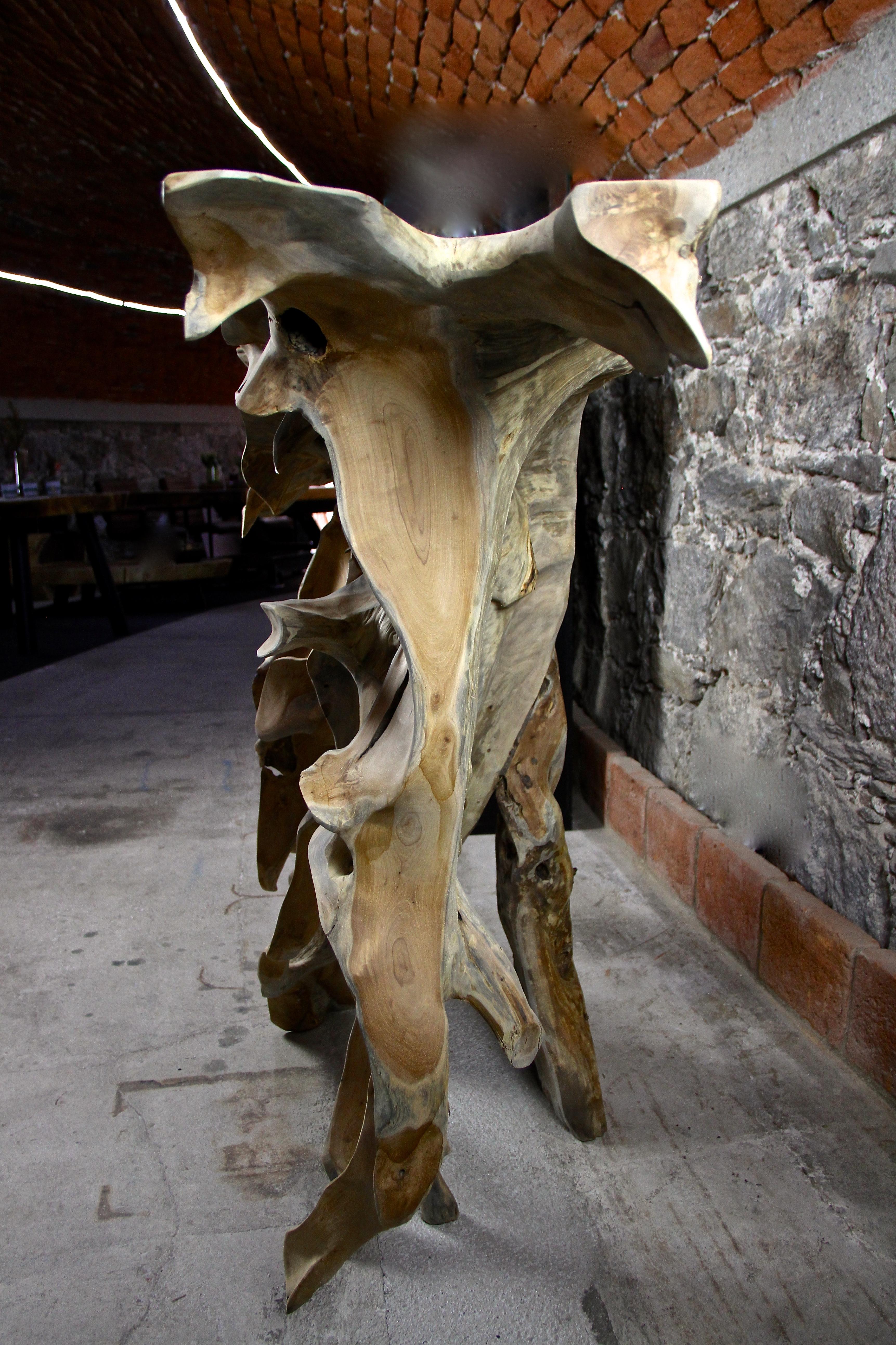Teak Root Console Table 