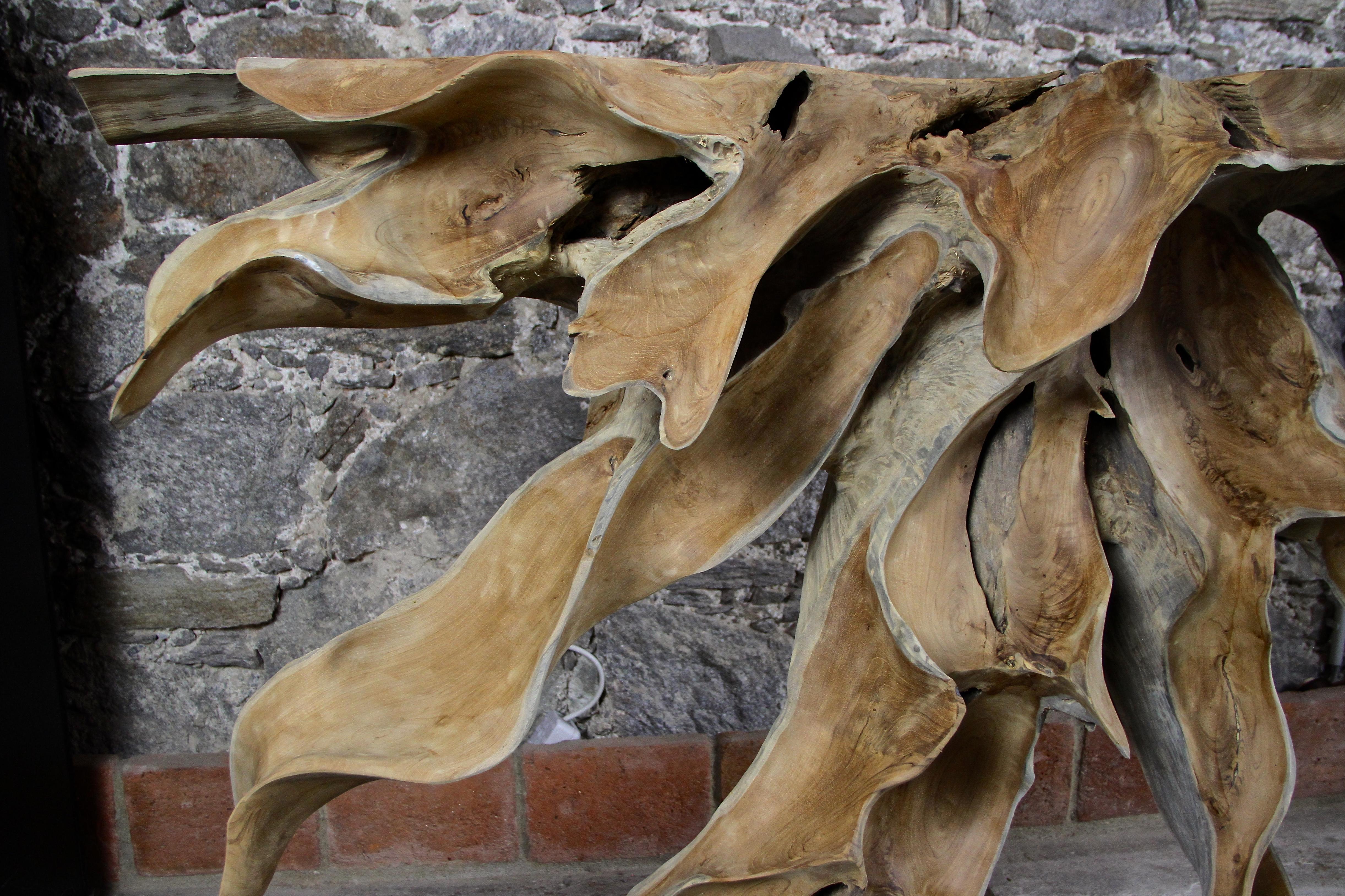 Teak Root Console Table 