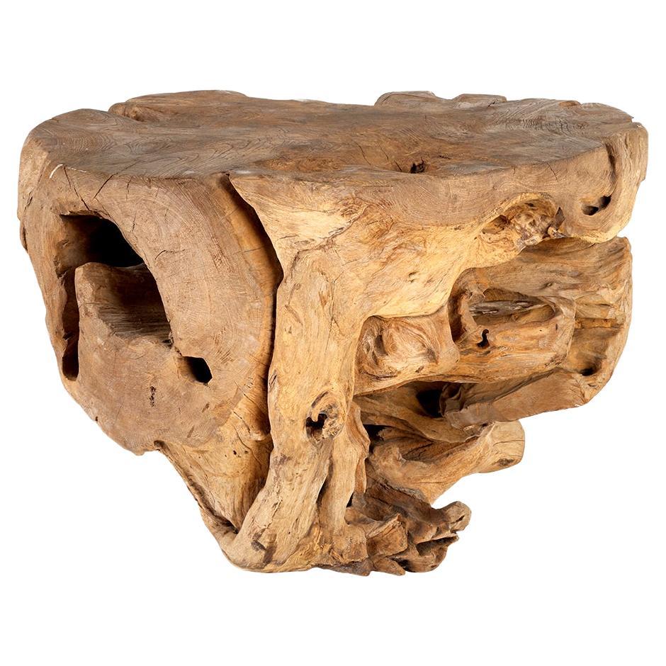 Teak Root Wood Coffee Table  For Sale