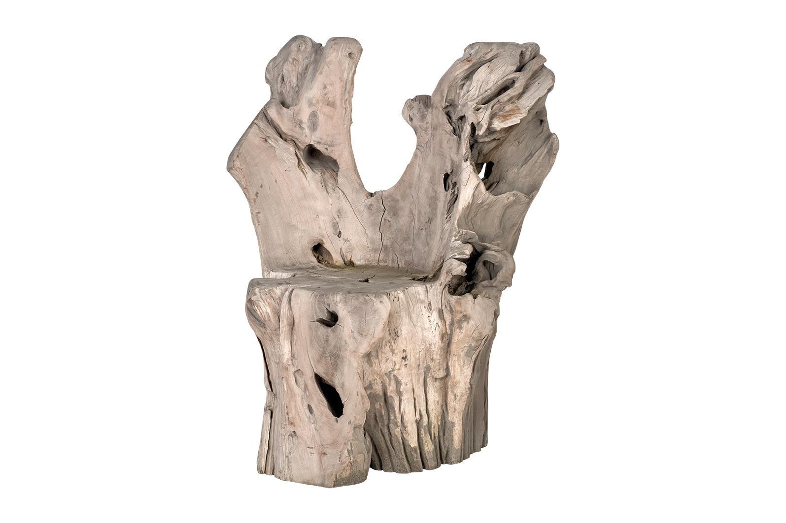 Teak Rootwood Garden Seat In Good Condition For Sale In Dallas, TX