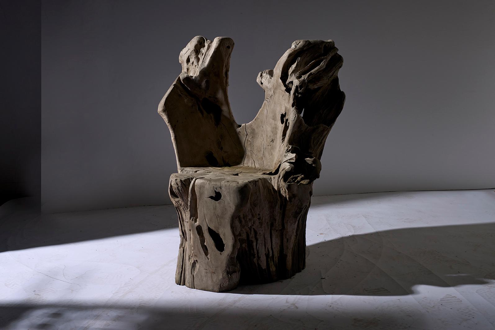 Teak Rootwood Garden Seat For Sale 2