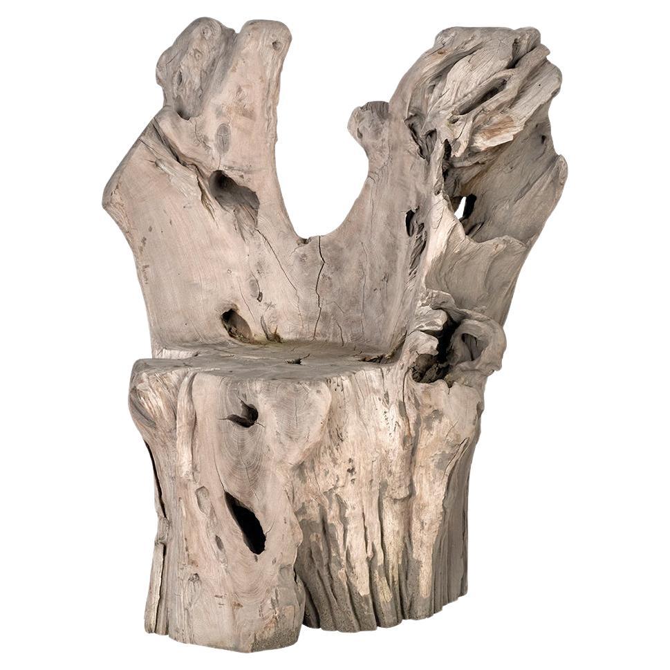 Teak Rootwood Garden Seat For Sale