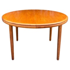 Teak Round Extending White & Newton Double Lip Dining table