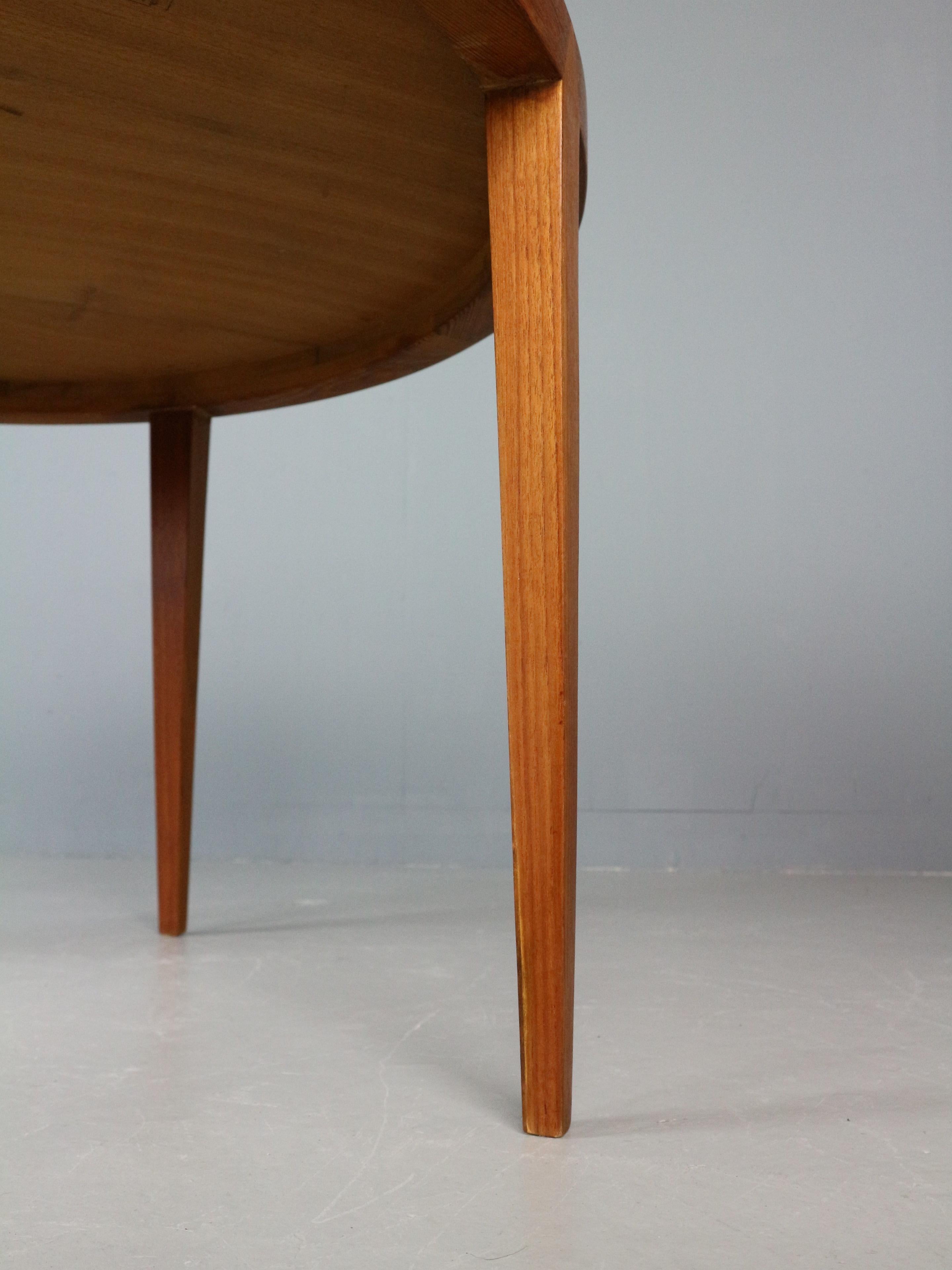 Teak Round Severin Hansen Coffee Table for Haslev Mobelfabrik by Bovenkamp For Sale 7