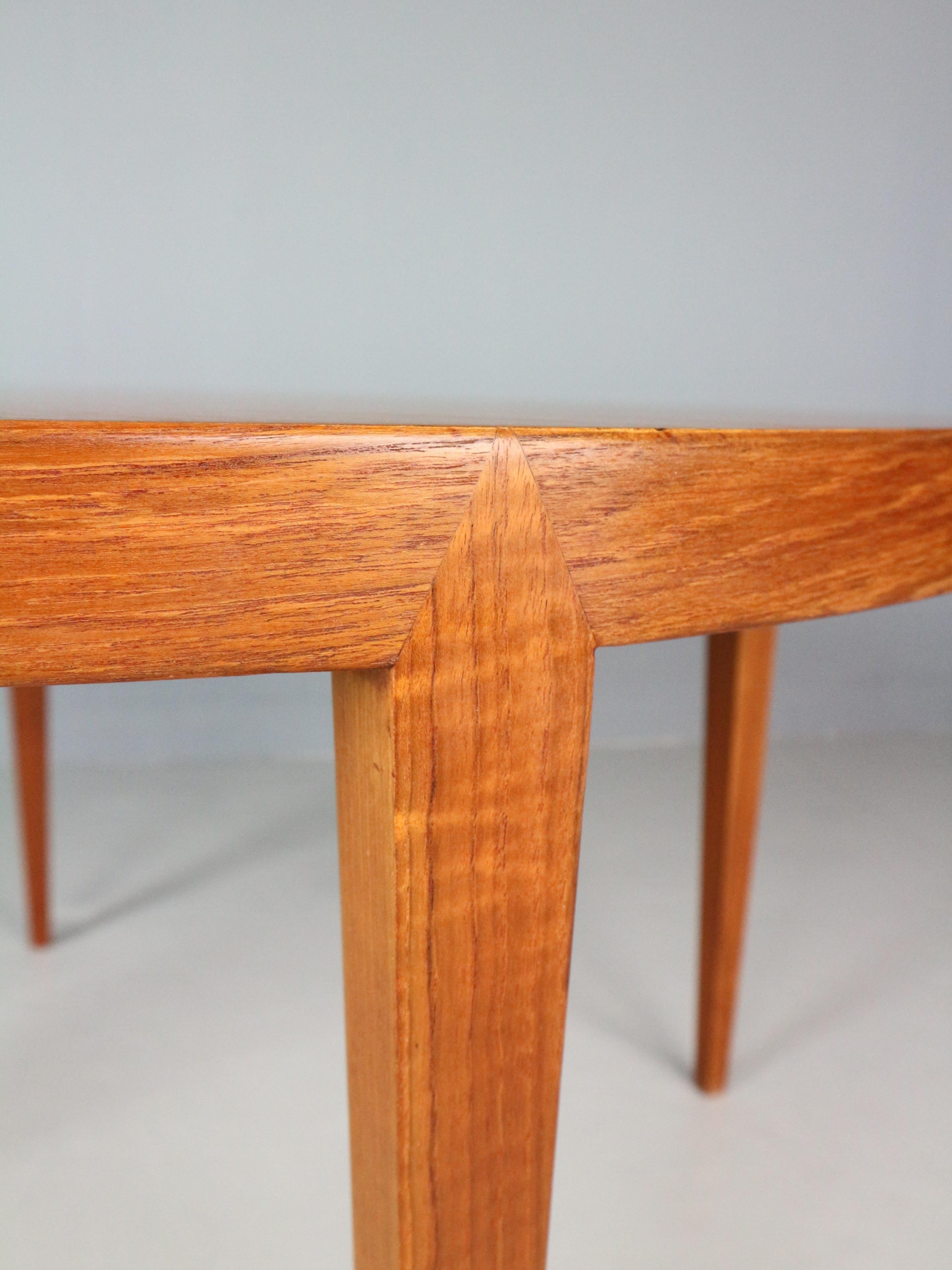 Veneer Teak Round Severin Hansen Coffee Table for Haslev Mobelfabrik by Bovenkamp For Sale