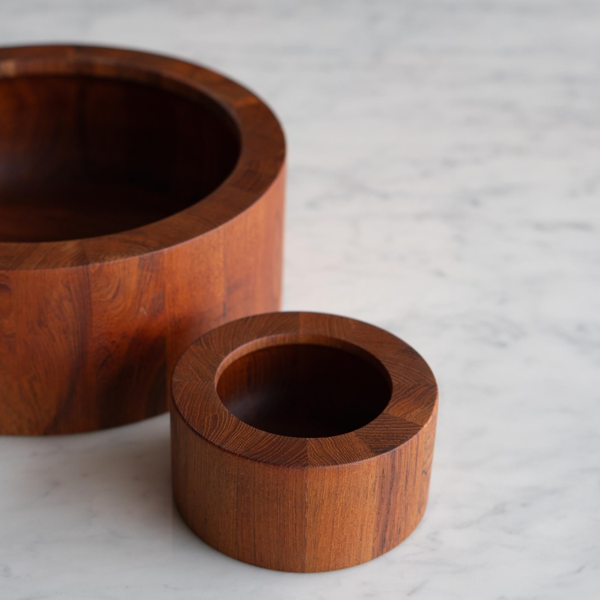 Danish Teak Salad Serving Bowls by Jens Quistgaard for Dansk, Pair For Sale