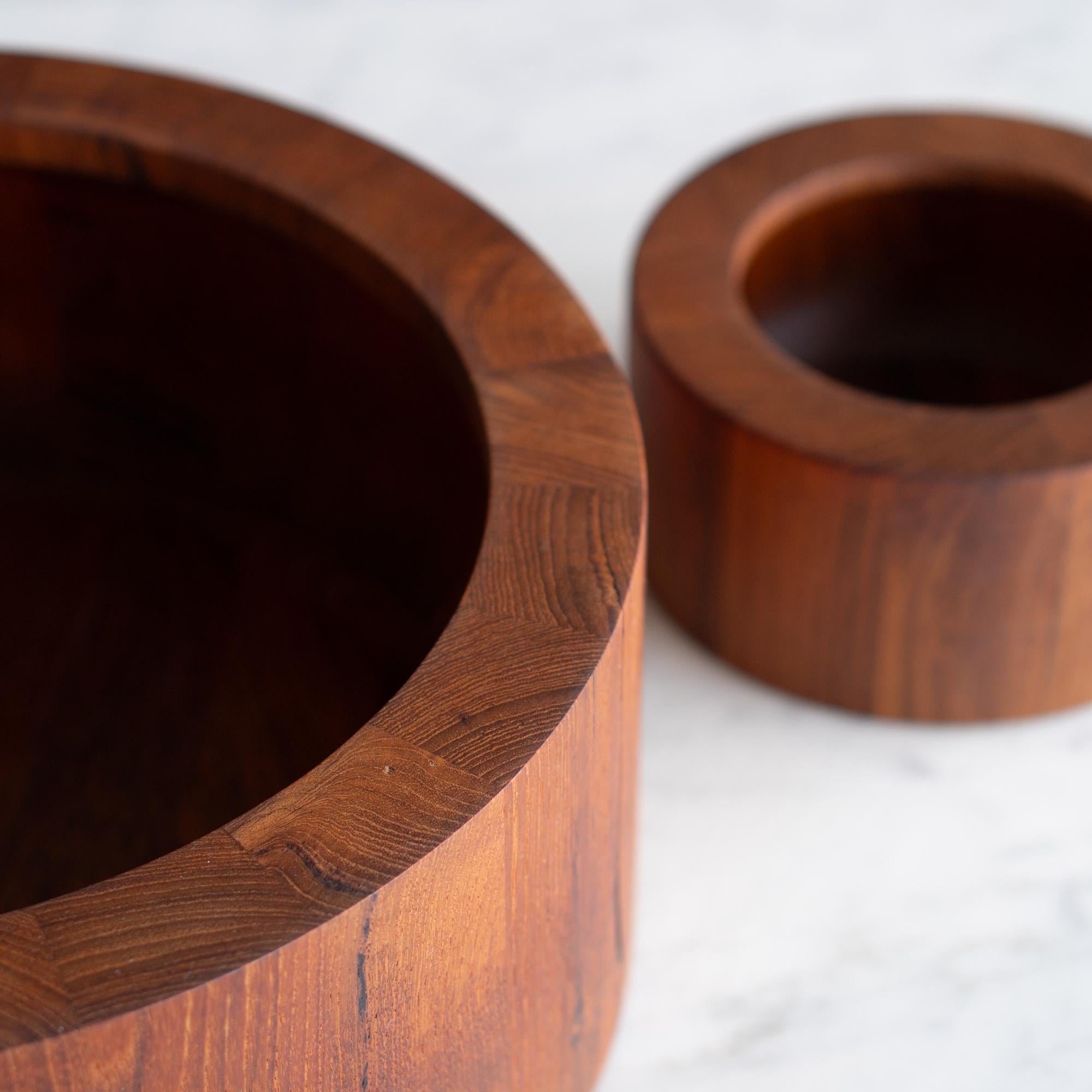 Teak Salad Serving Bowls by Jens Quistgaard for Dansk, Pair For Sale 2