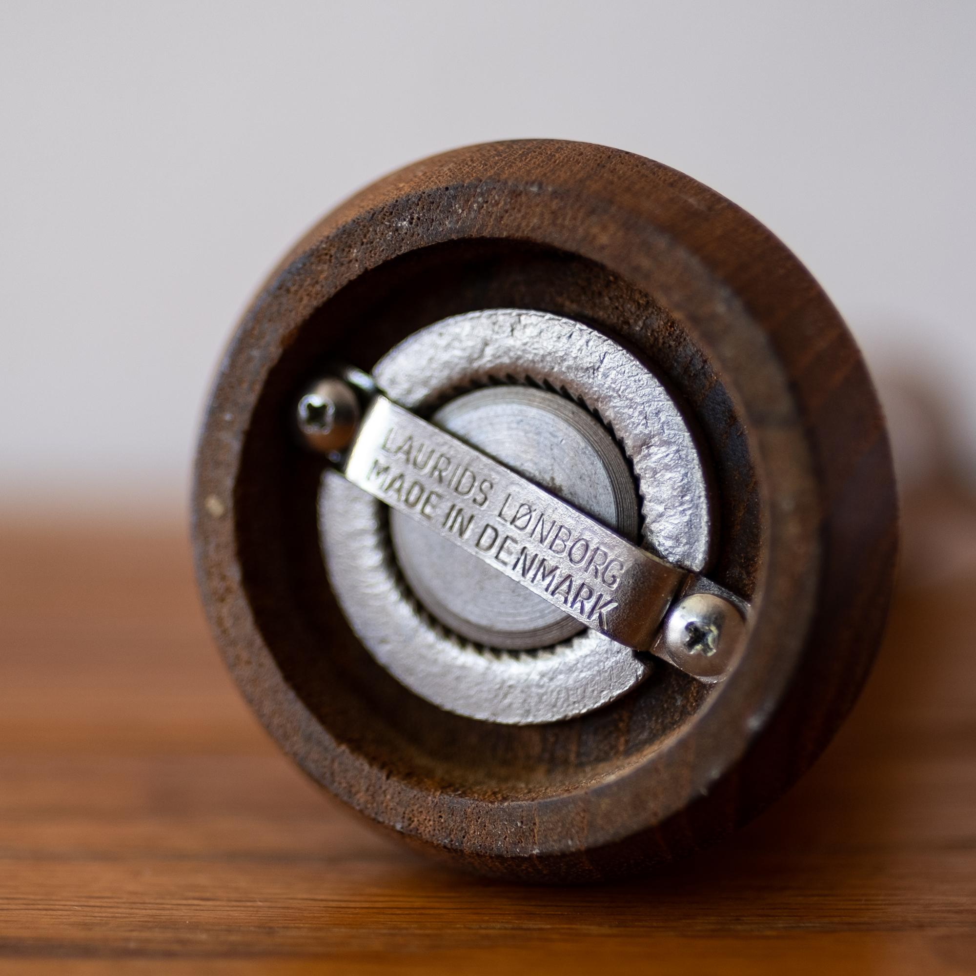 Brass Teak Salt Shaker and Pepper Mill by Laurids Lonborg, Denmark