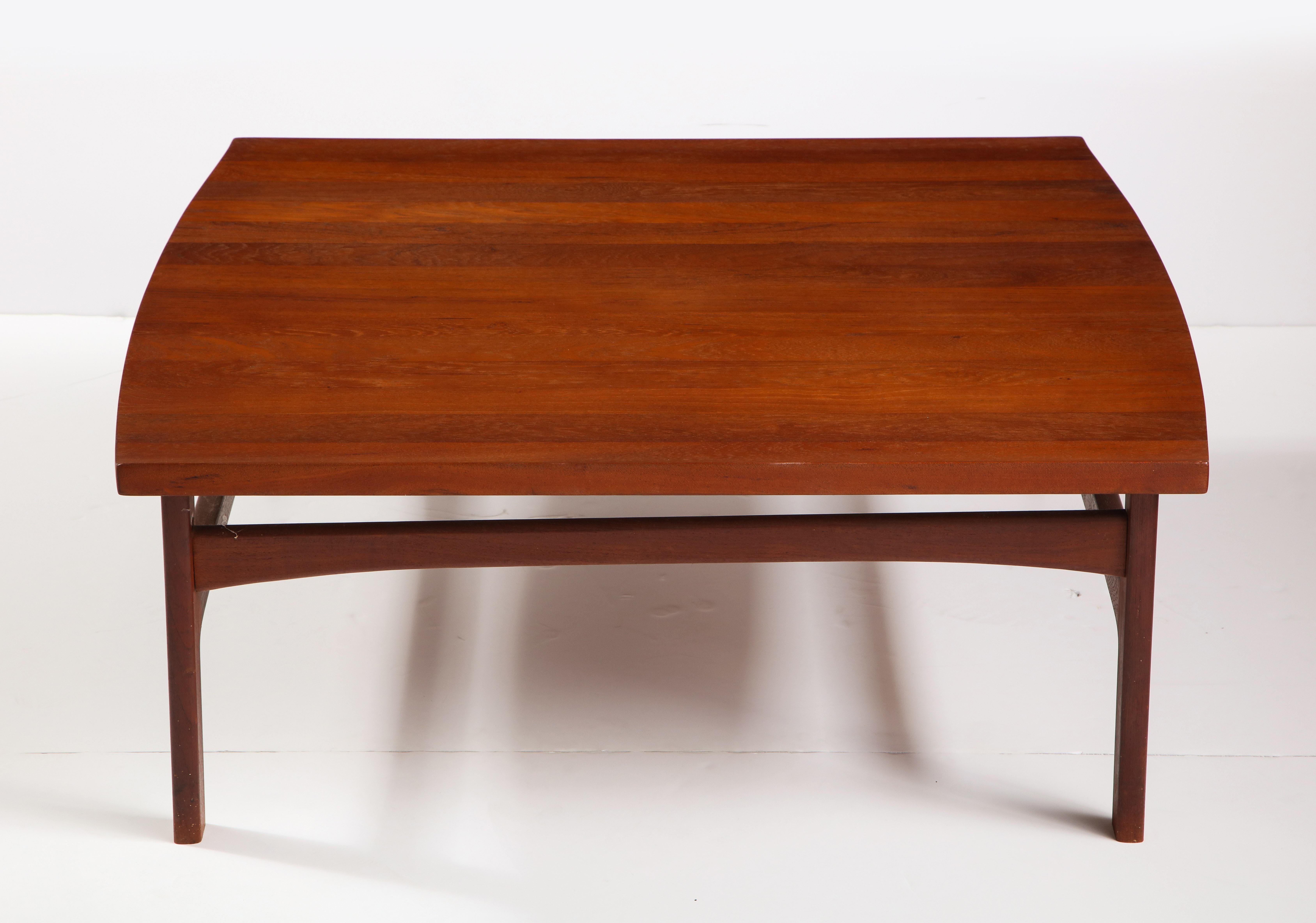 Teak Scandinavian Modern Coffee Table, Denmark 1960s For Sale 2