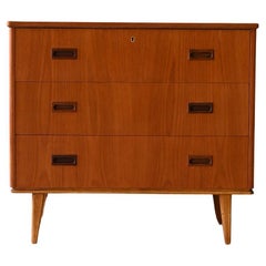 Retro Teak scandi chest of drawers with 3 drawers