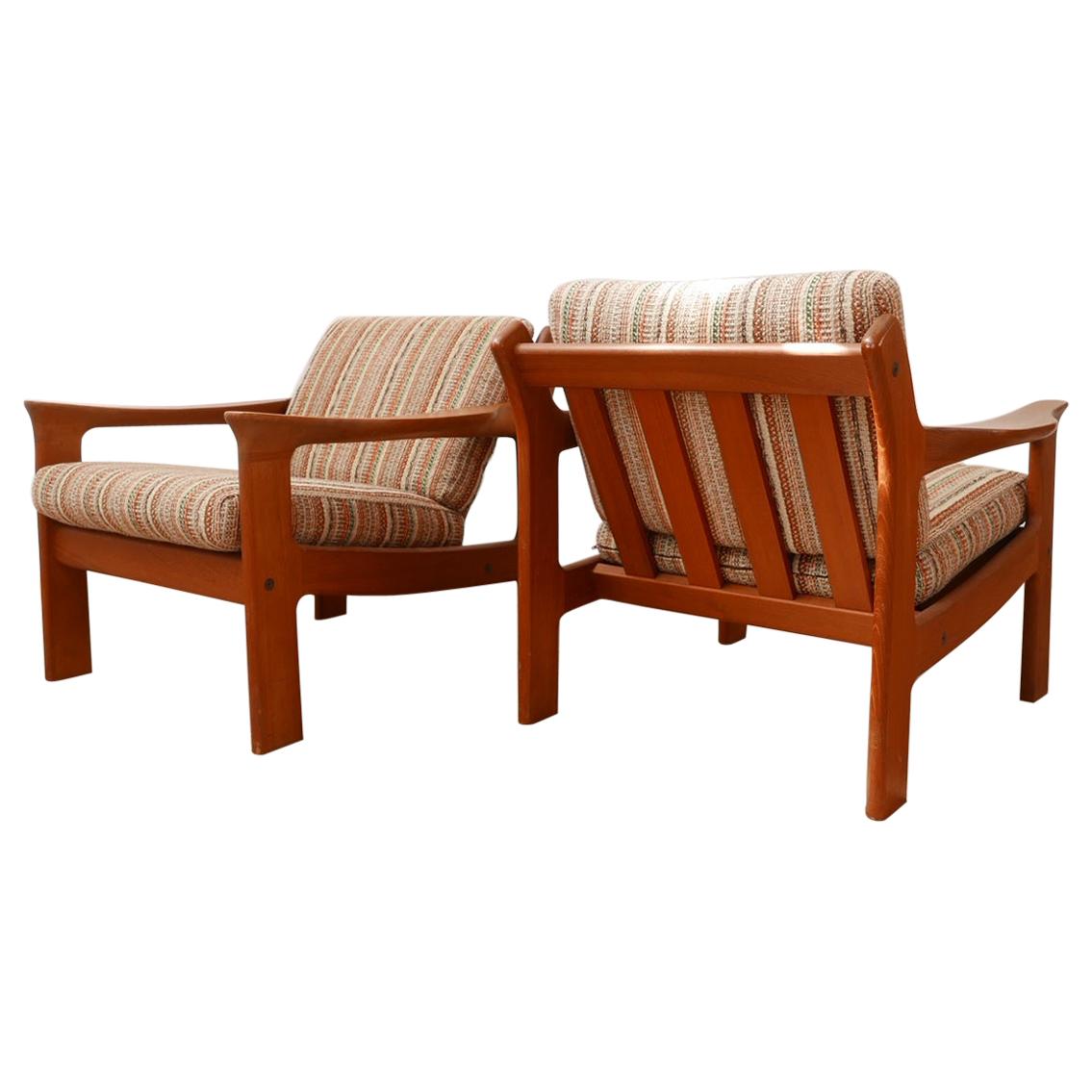 Teak Scandinavian Midcentury Easy Armchairs