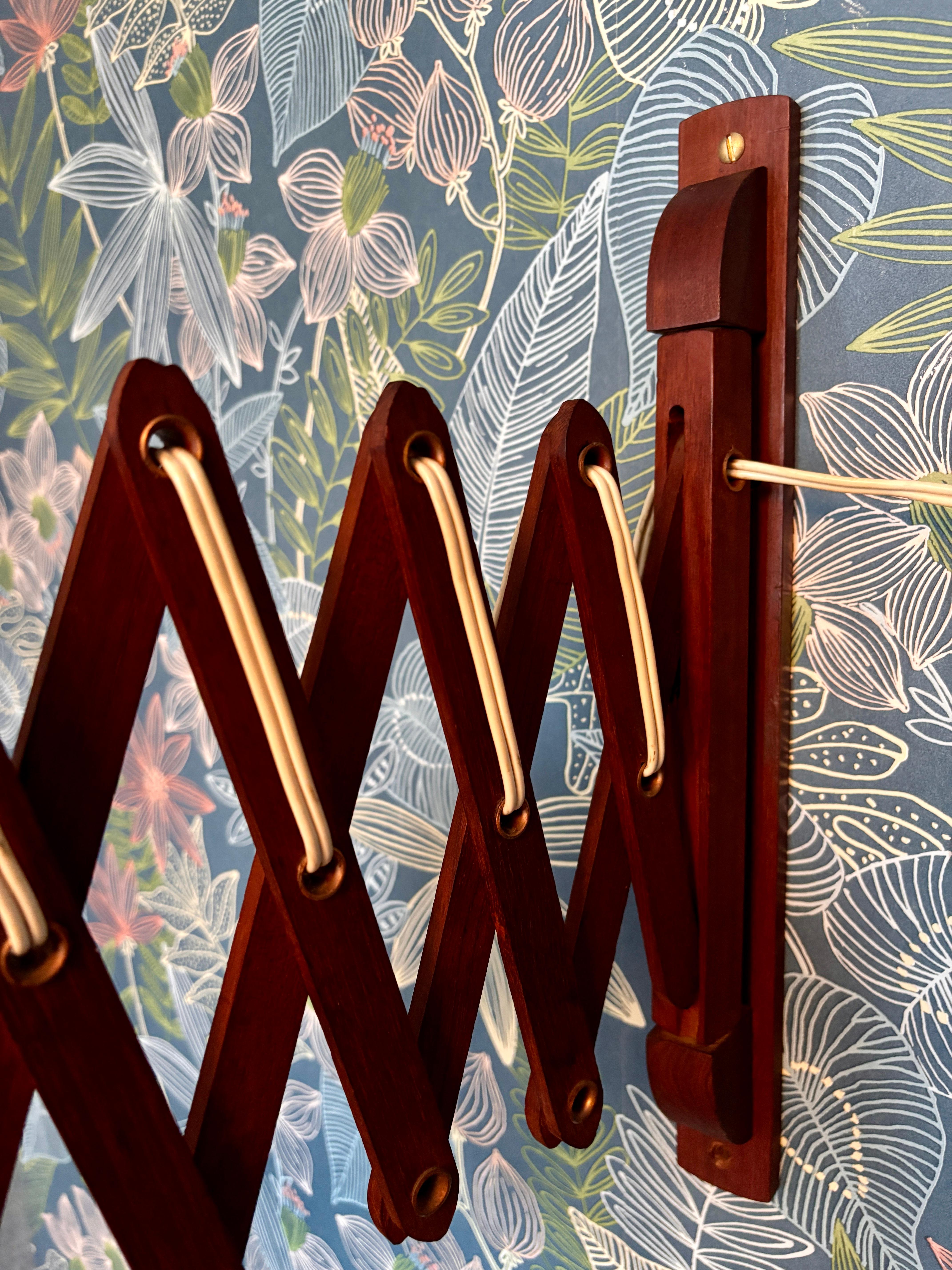 Teak scissor wall lamp by Ib Fabiensen for Fog and Morup For Sale 7