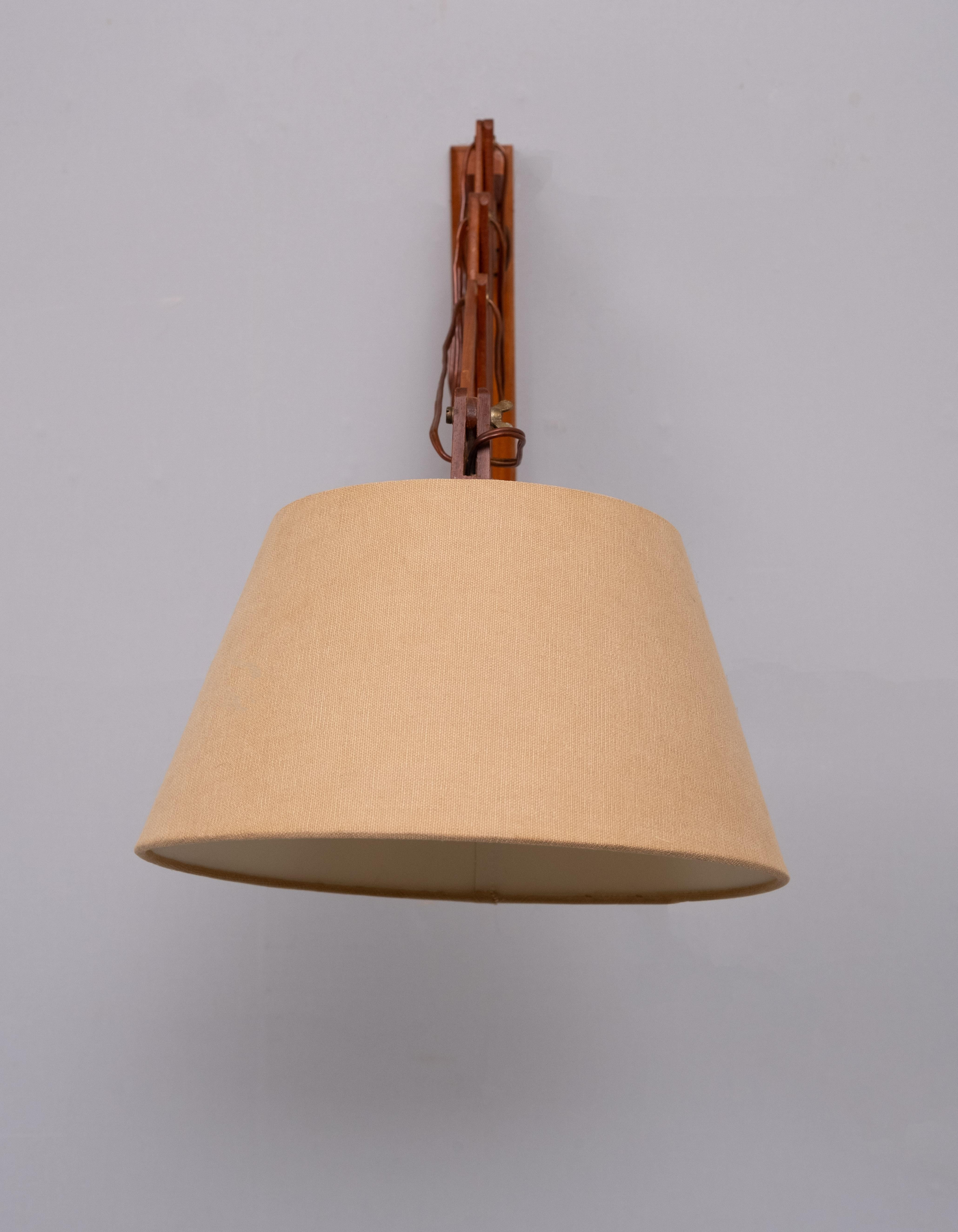 Mid-20th Century Teak scissors wall lamp  1960s Holland