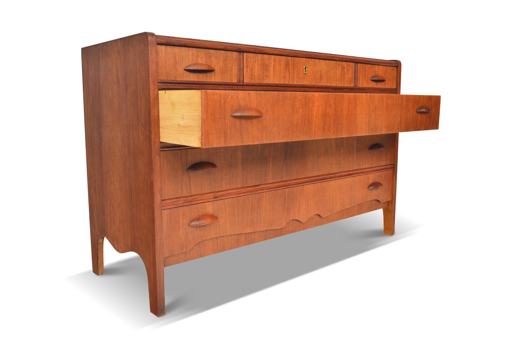 Danish Teak Sculpted Base Gentleman’s Chest