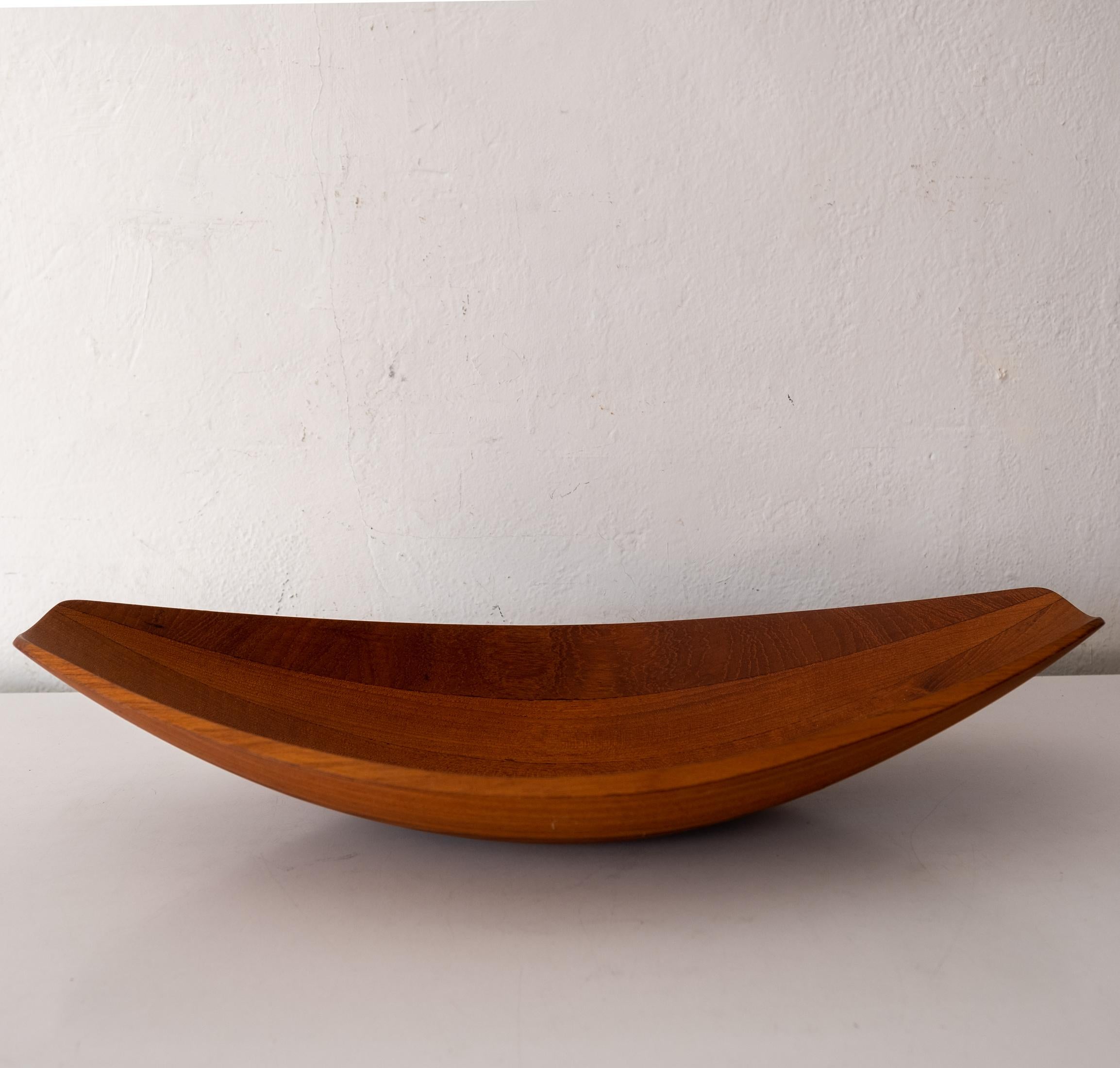 Danish Teak Sculptural Canoe Bowl by Jens Quistgaard for Dansk