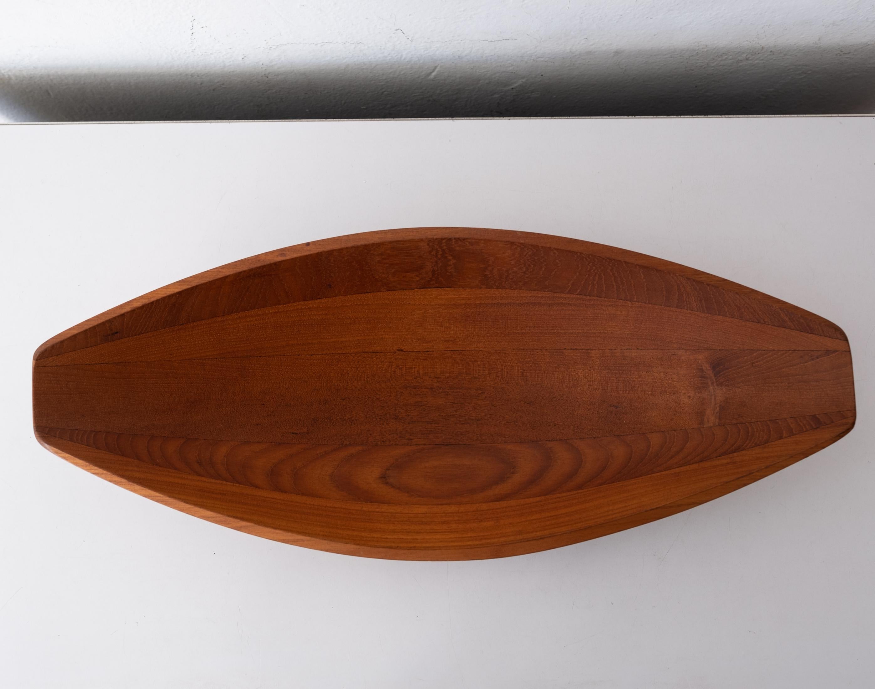 Teak Sculptural Canoe Bowl by Jens Quistgaard for Dansk In Good Condition In San Diego, CA