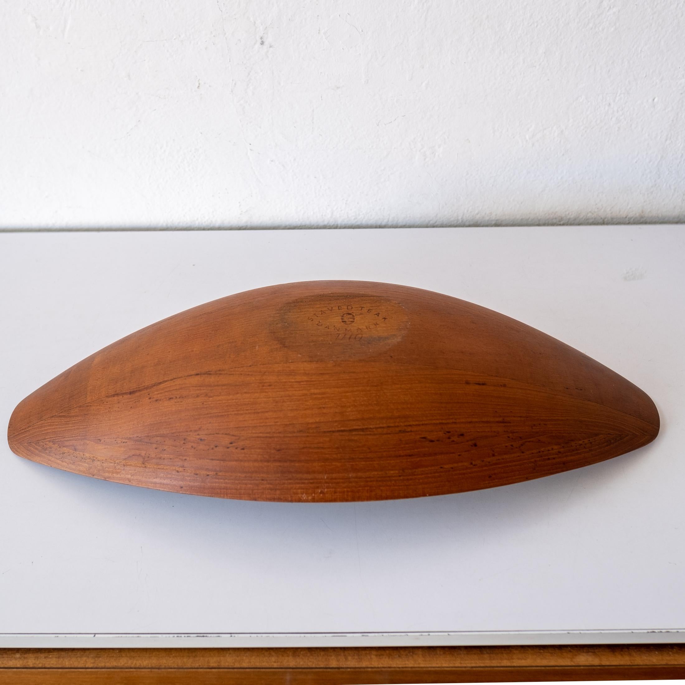 Teak Sculptural Canoe Bowl by Jens Quistgaard for Dansk 1