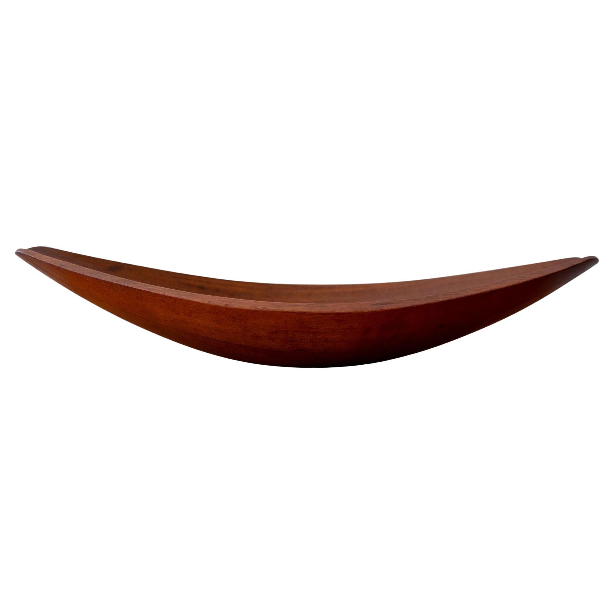 Teak Sculptural Canoe Bowl by Jens Quistgaard for Dansk