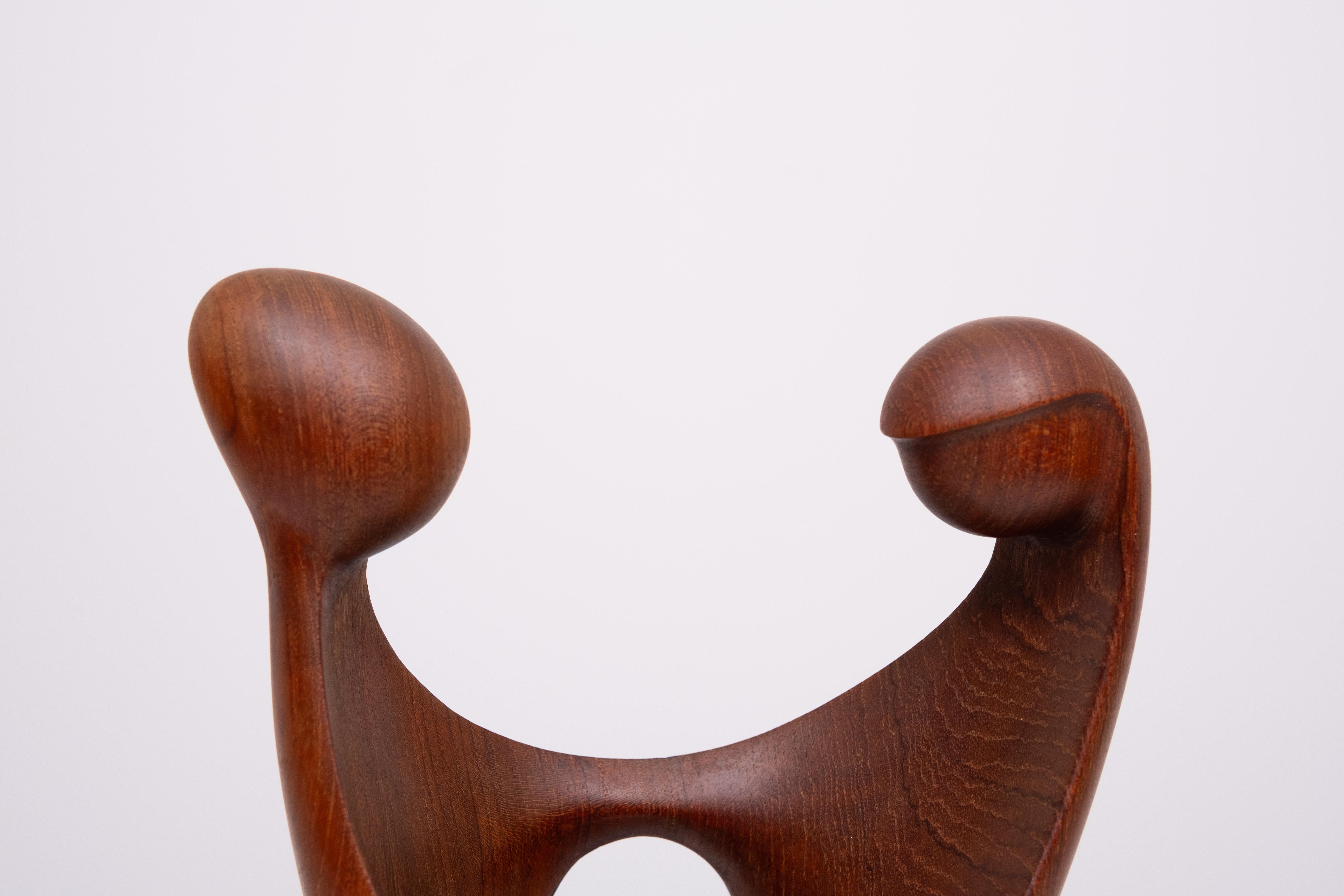 Danois Teck  Sculpture de A Simon Randers 1960s Danemark en vente